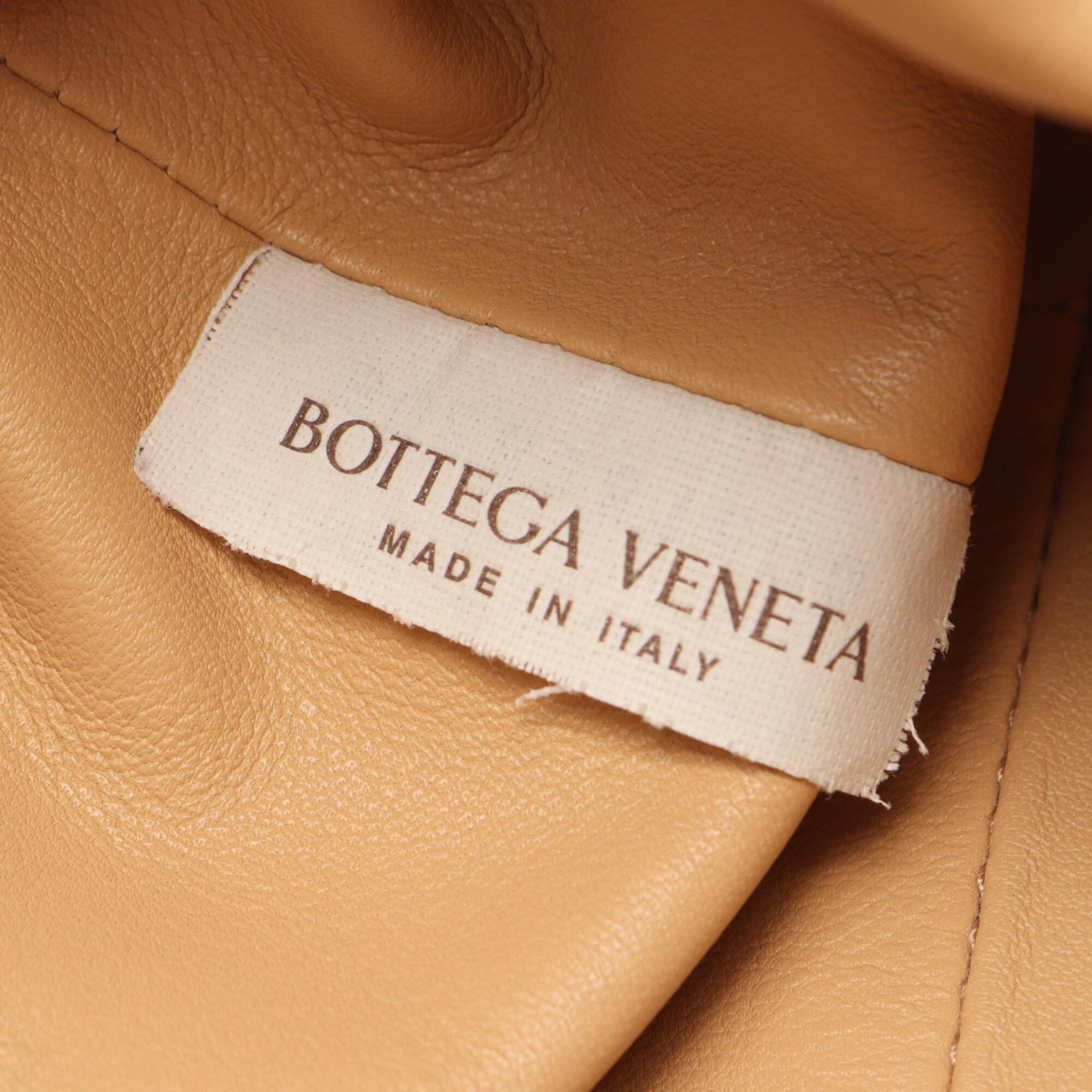 Bottega Veneta Beige Leather Clutch Bag Handbag Pouch (Pre-Owned)