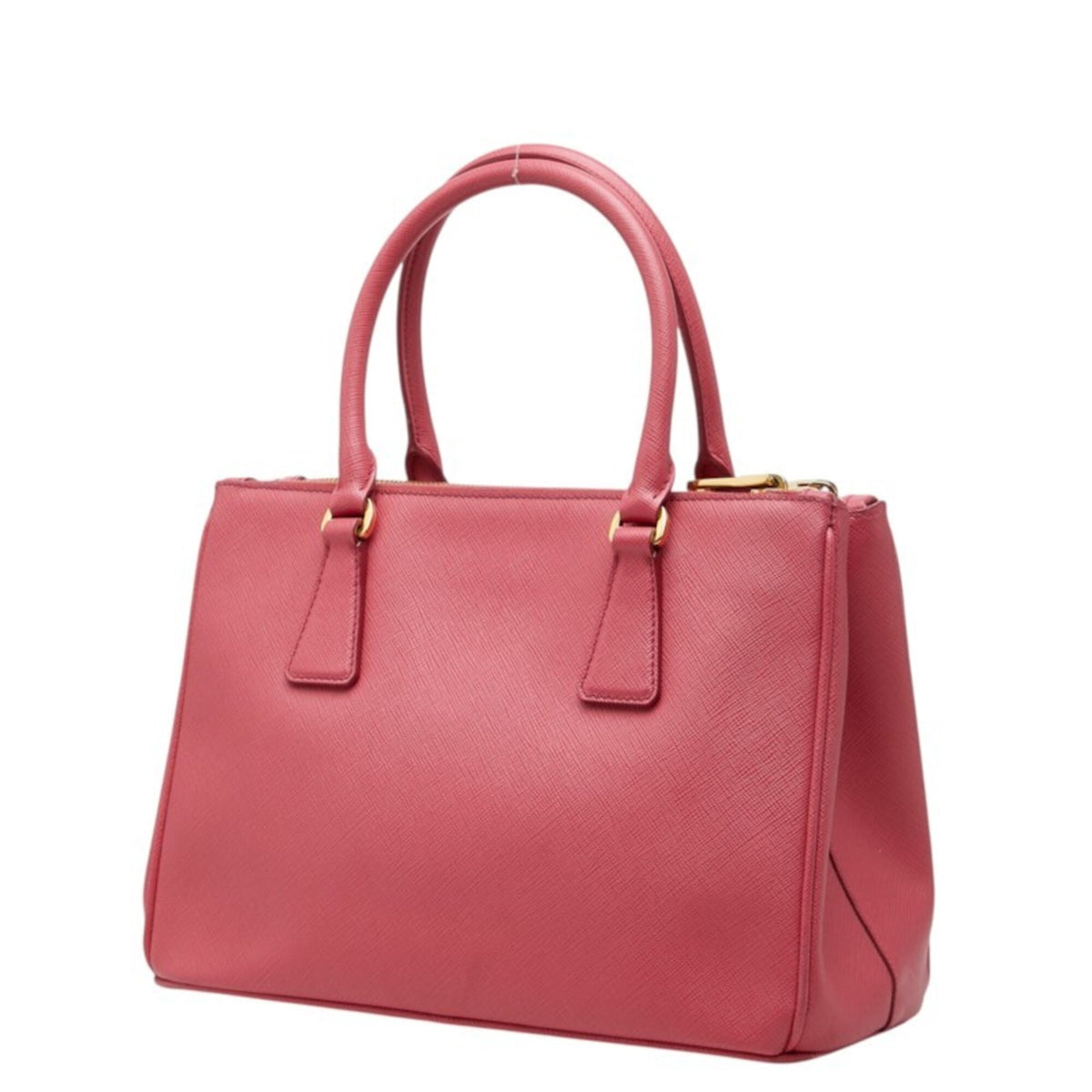 Prada Pink Saffiano Triangle Leather Handbag Shoulder Bag (Pre-Owned)