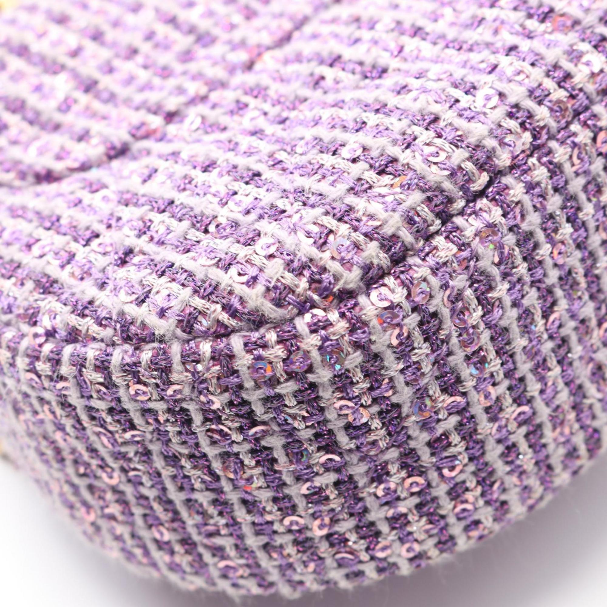 Chanel Purple Fabric Shoulder Bag (Pre-Owned)