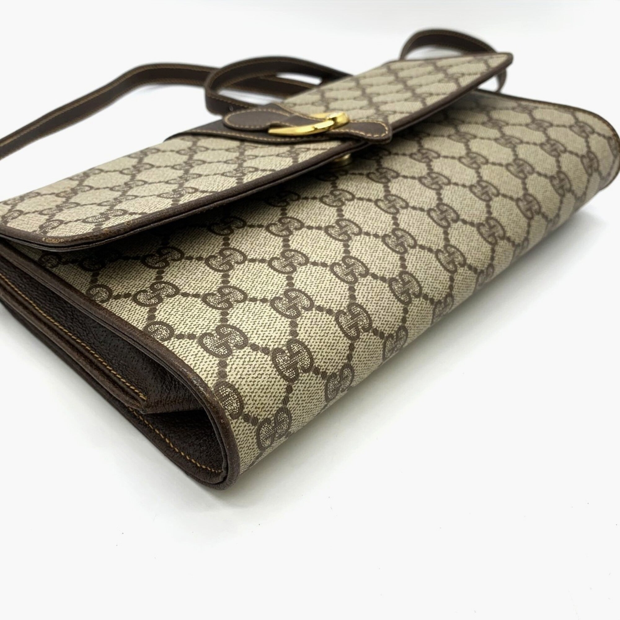 Gucci Brown Gg Supreme Shoulder Bag (Pre-Owned)