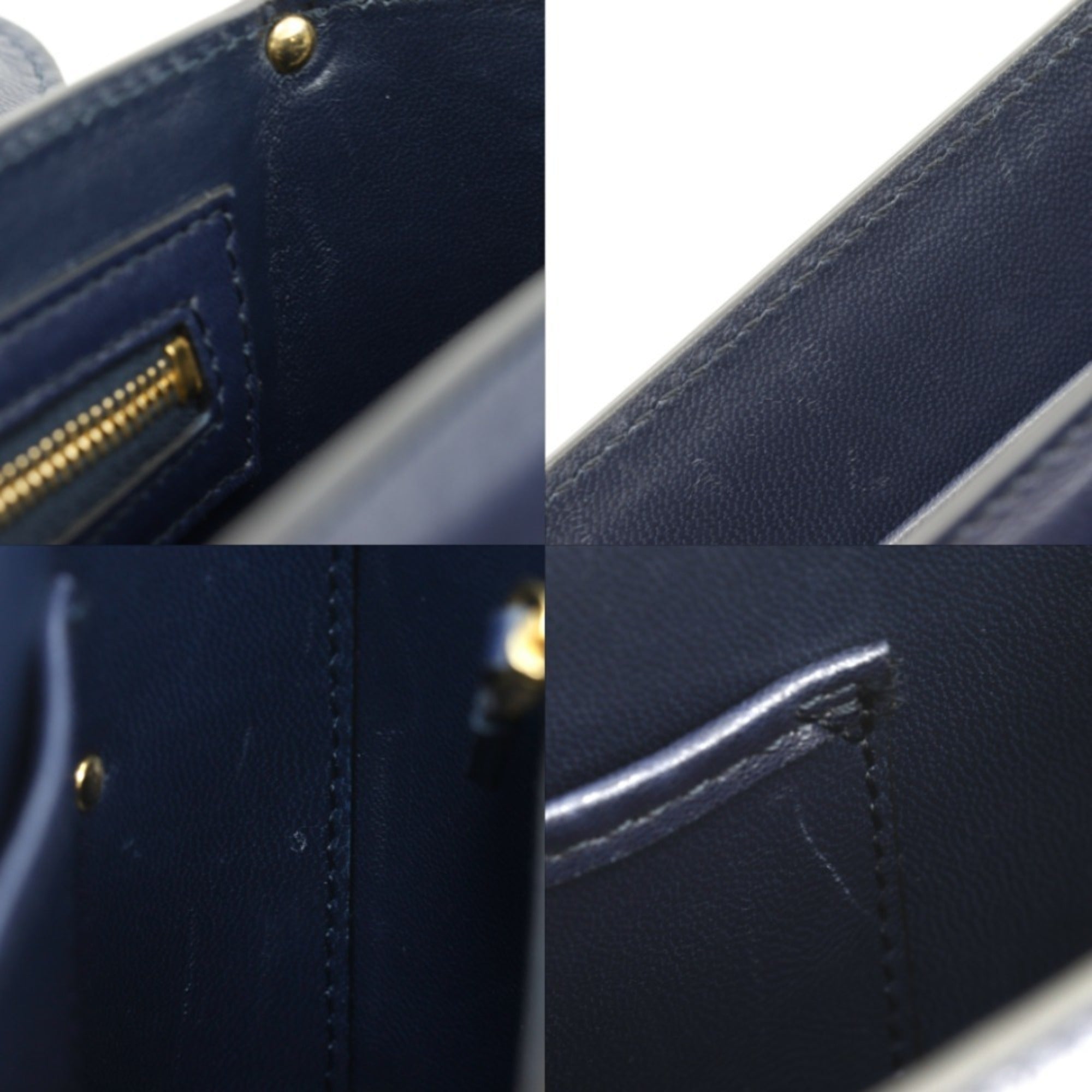 Valentino Garavani Navy Leather Shoulder Bag (Pre-Owned)