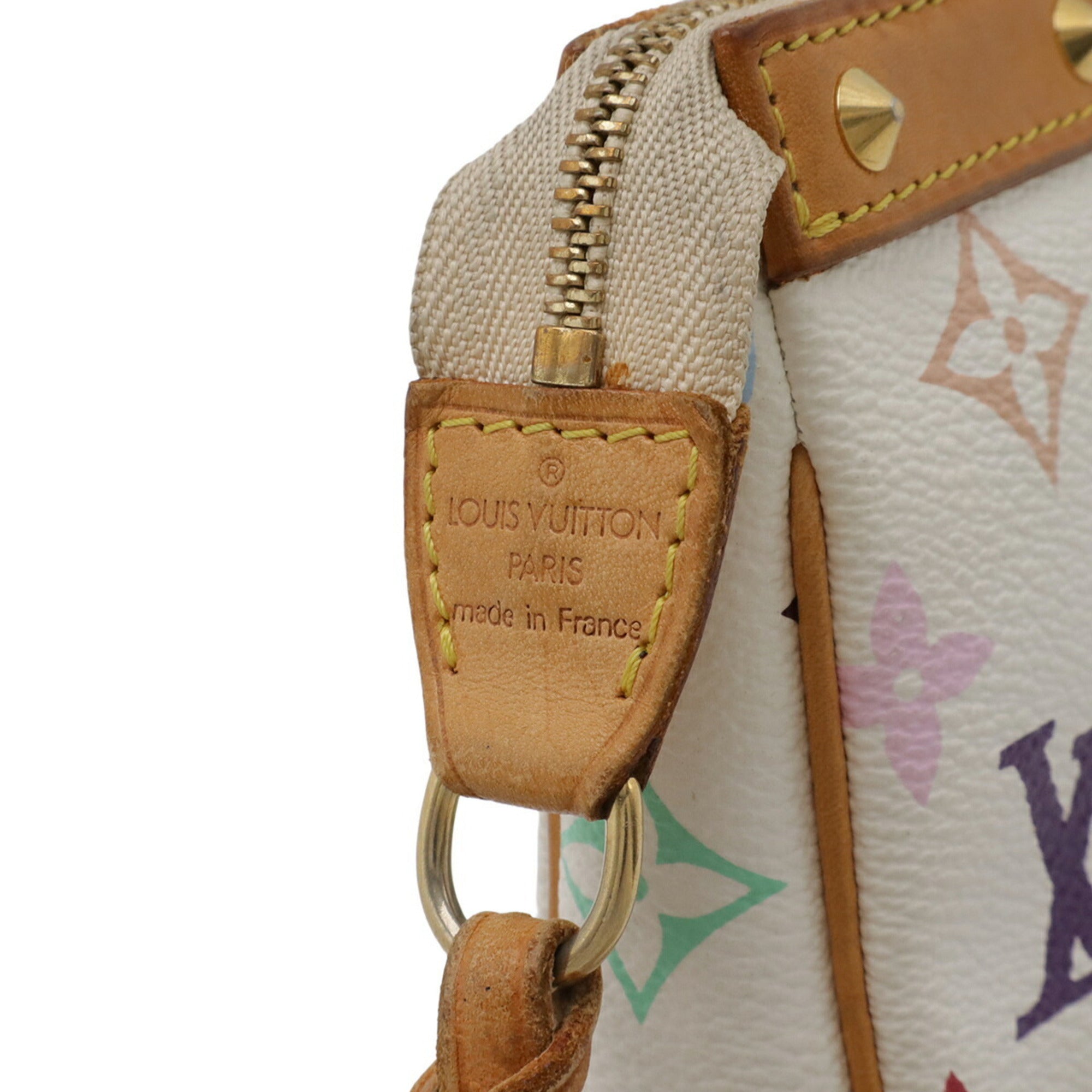 Louis Vuitton Blanc Monogram Canvas Pvc Coated Canvas Handbag Pochette Pouch (Pre-Owned)