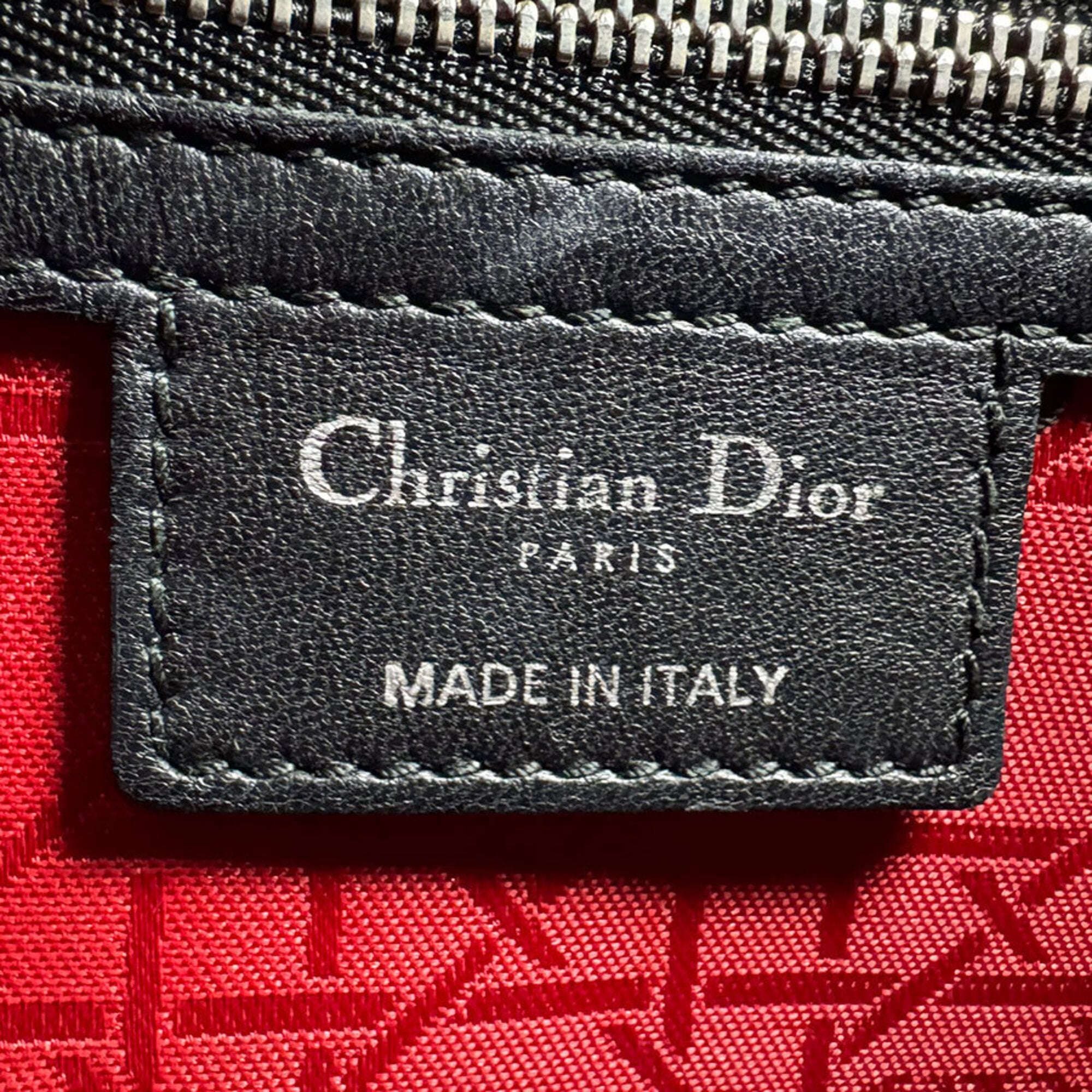 Christian Dior Black Leather Handbag Shoulder Bag (Pre-Owned)