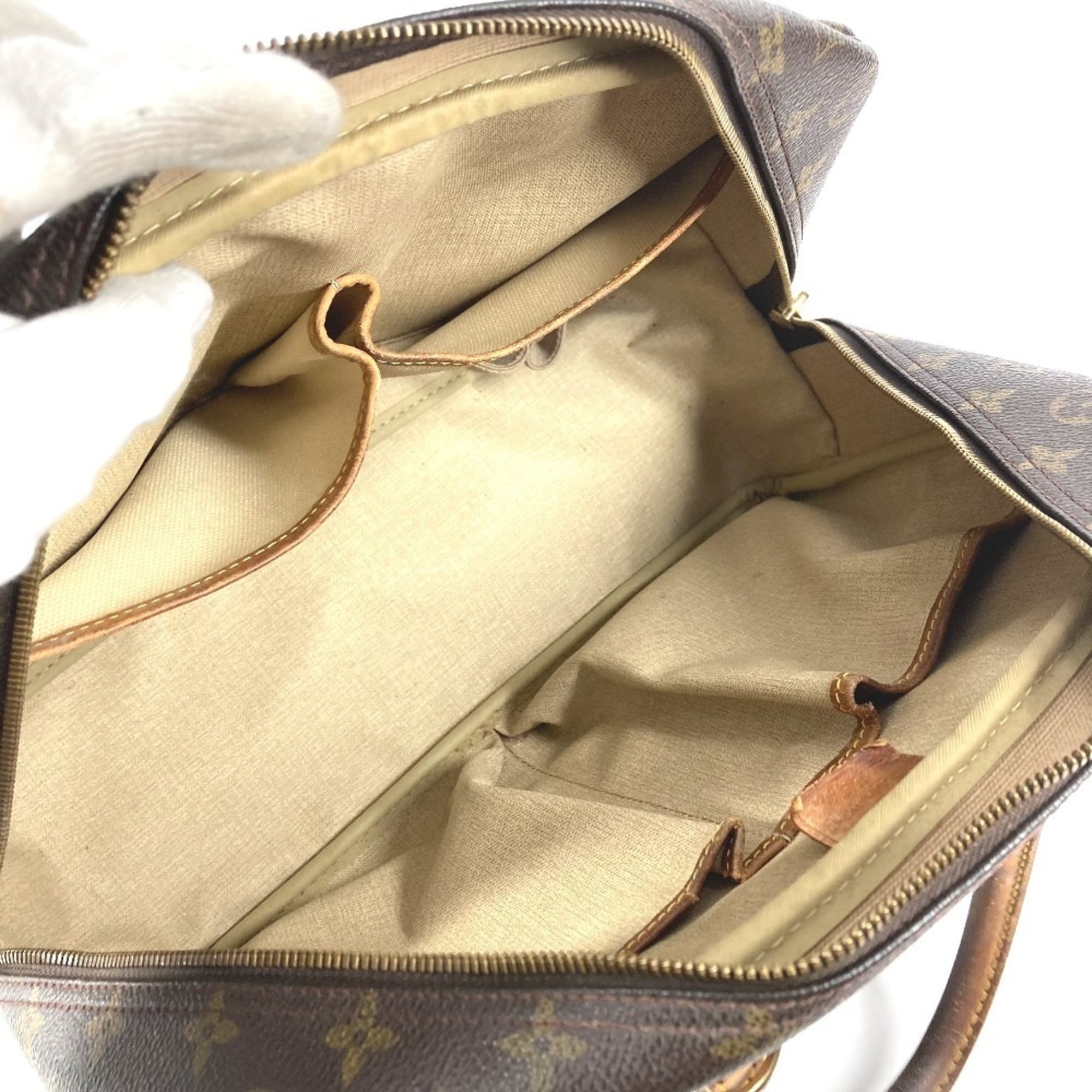Louis Vuitton Brown Monogram Boston Bag Handbag Tote Bag (Pre-Owned)