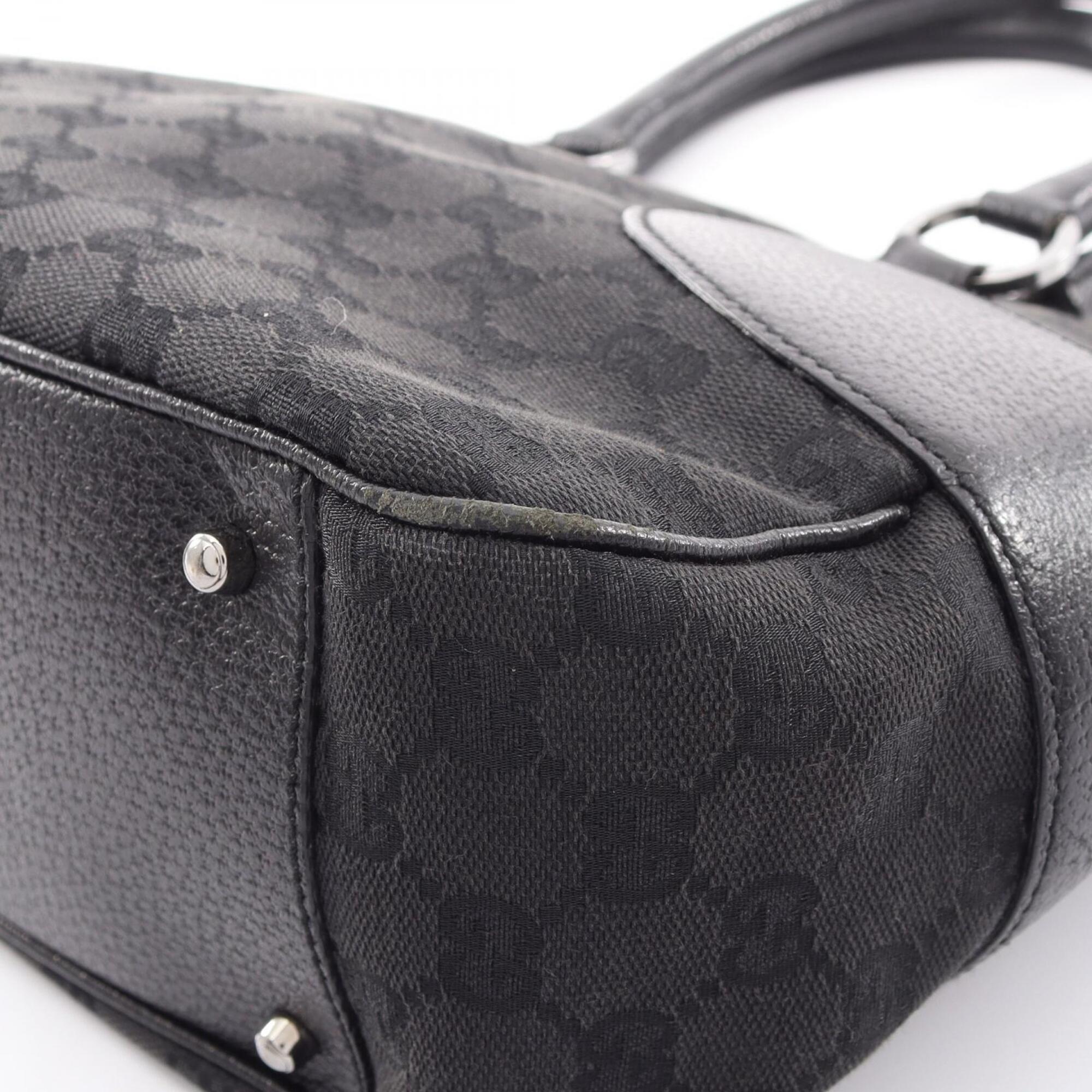 Gucci Black Canvas Leather Handbag (Pre-Owned)