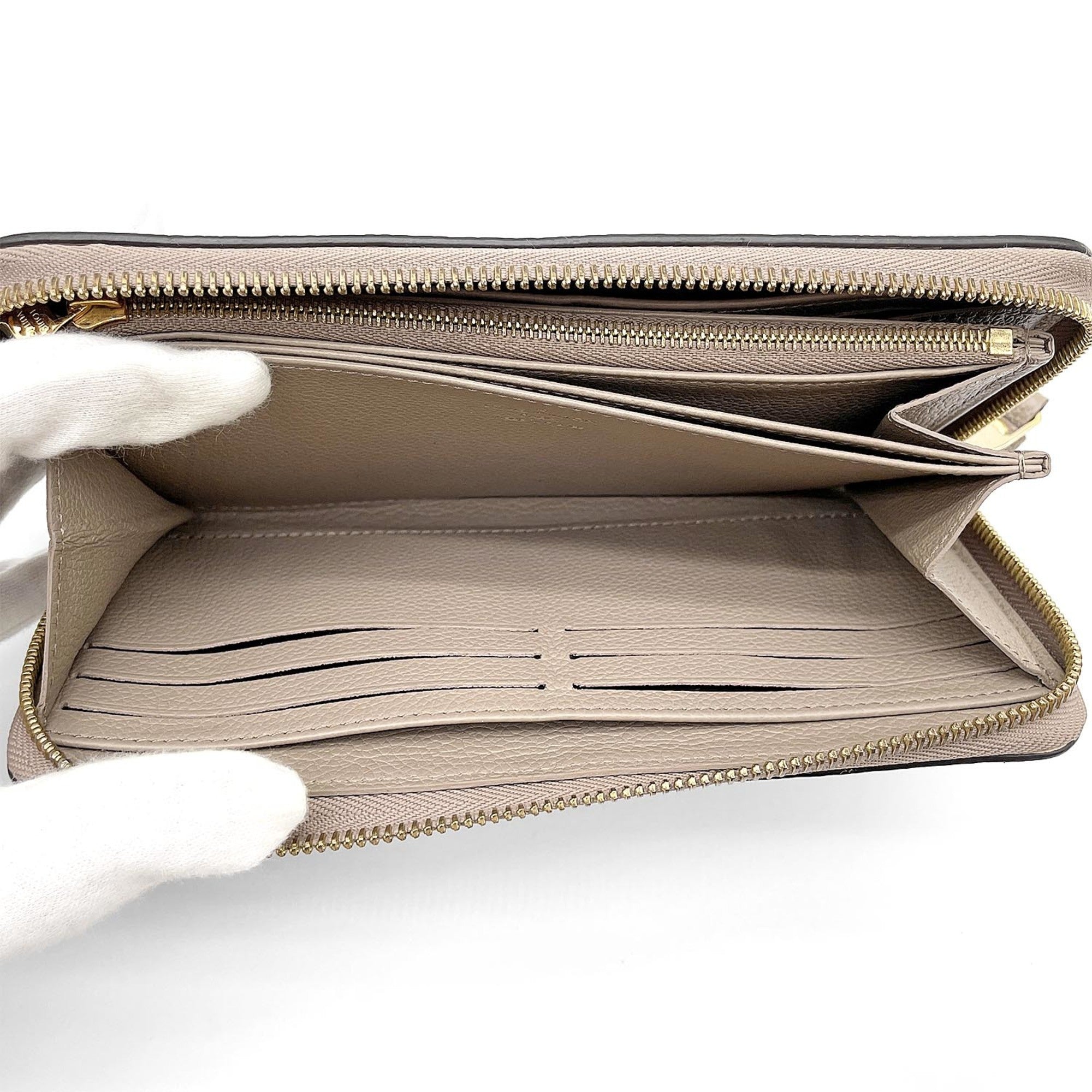 Louis Vuitton Beige Monogram Empreinte Long Wallet (Bi-Fold) (Pre-Owned)