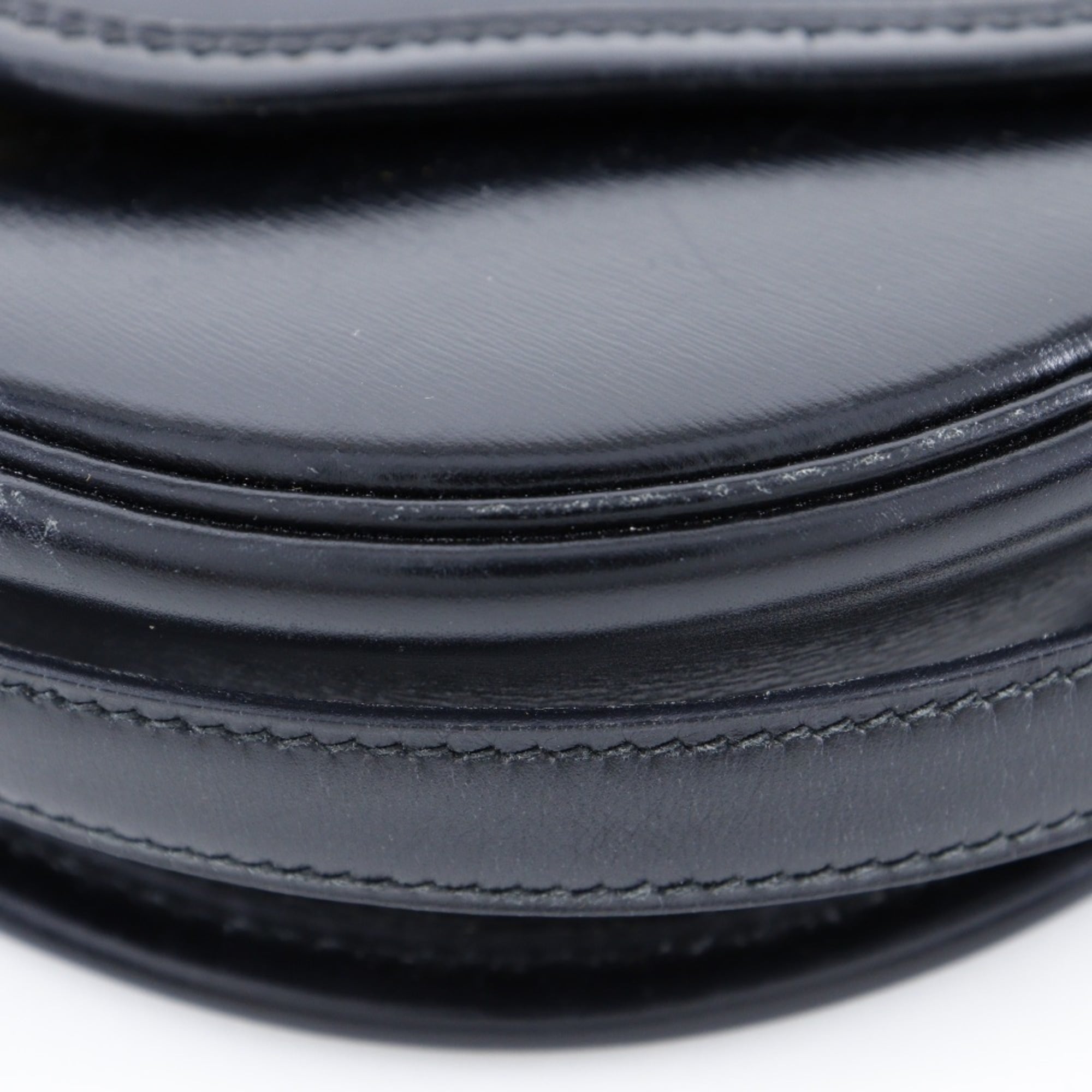 Hermes Black Leather Shoulder Bag (Pre-Owned)