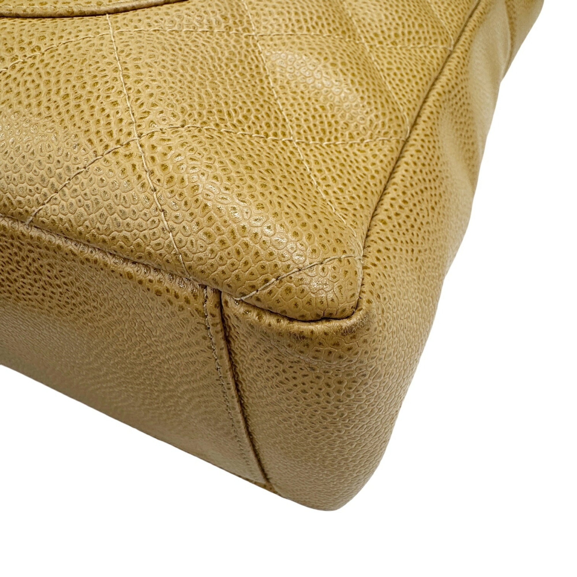 Chanel Beige Grained Calfskin Tote Bag (Pre-Owned)