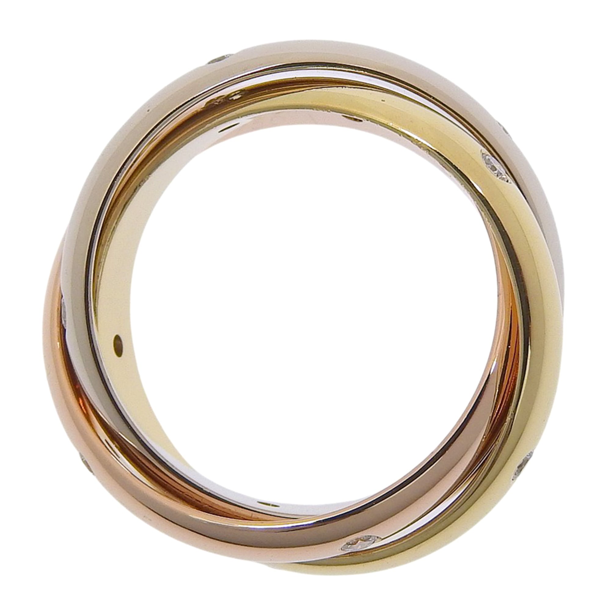 Cartier Trinity Pink White Yellow Band Ring (Pre-Owned)