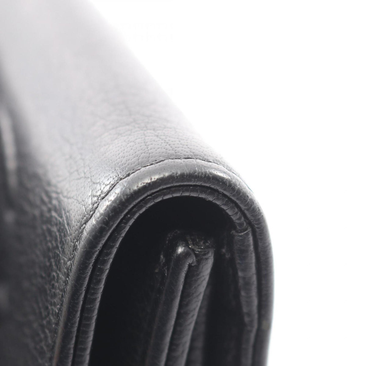 Chanel Black Leather Coin Purse/Coin Case (Pre-Owned)