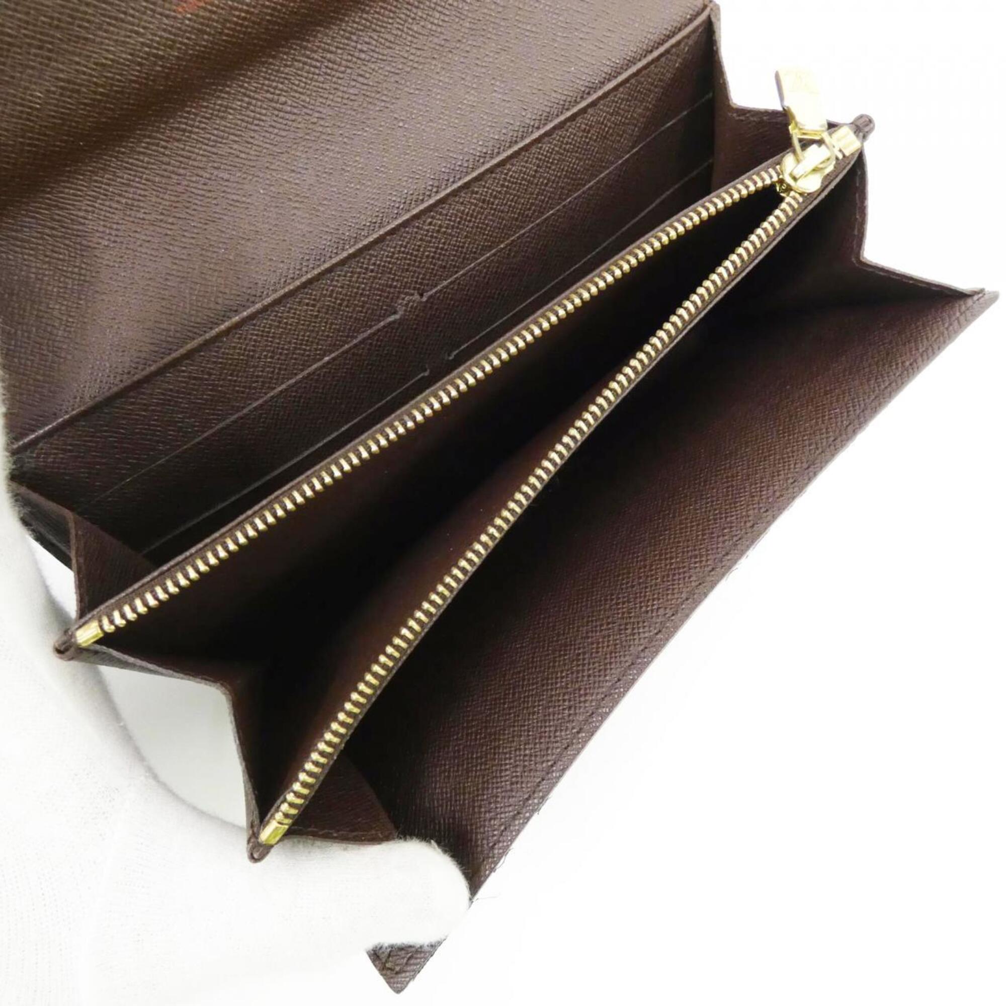 Louis Vuitton Ebene Coated Canvas Long Wallet (Bi-Fold) (Pre-Owned)