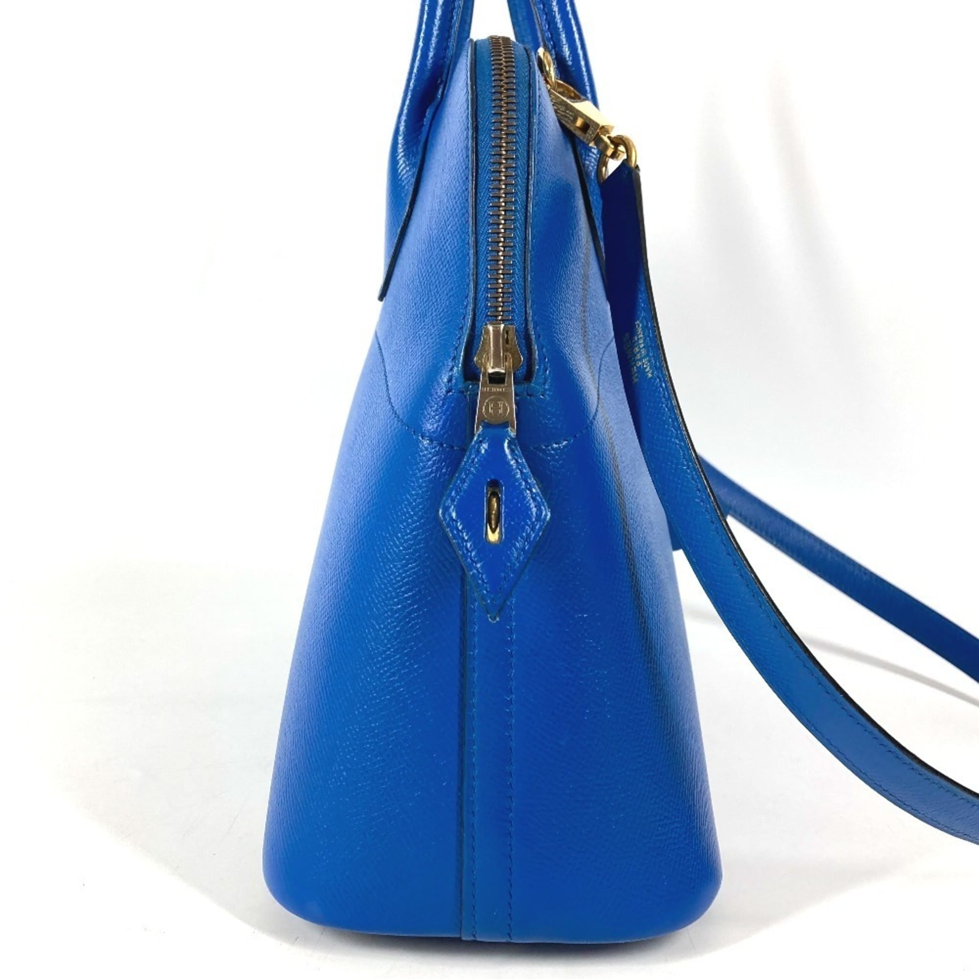 Hermes Blue Epsom Leather Handbag Shoulder Bag Tote Bag (Pre-Owned)