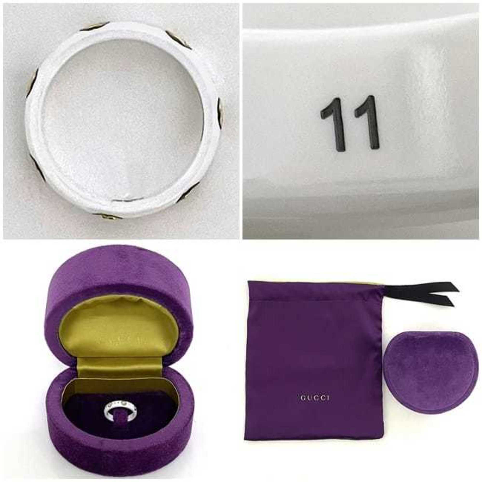 Gucci White Yellow Gold Ceramic Yellow Gold (18K) Band Ring (Pre-Owned)