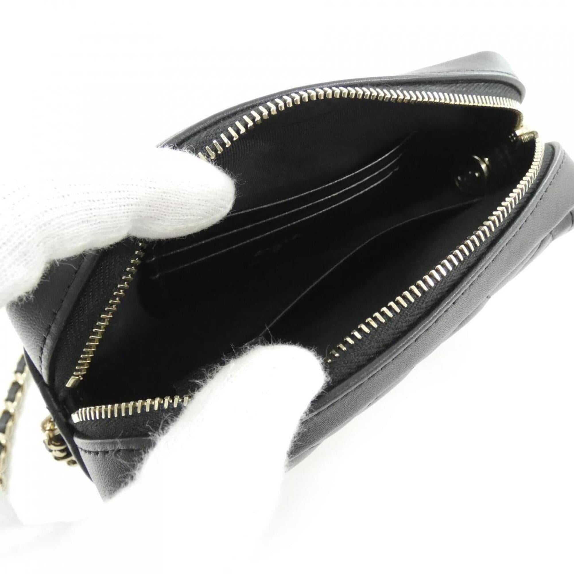 Chanel Black White Leather Handbag Shoulder Bag (Pre-Owned)
