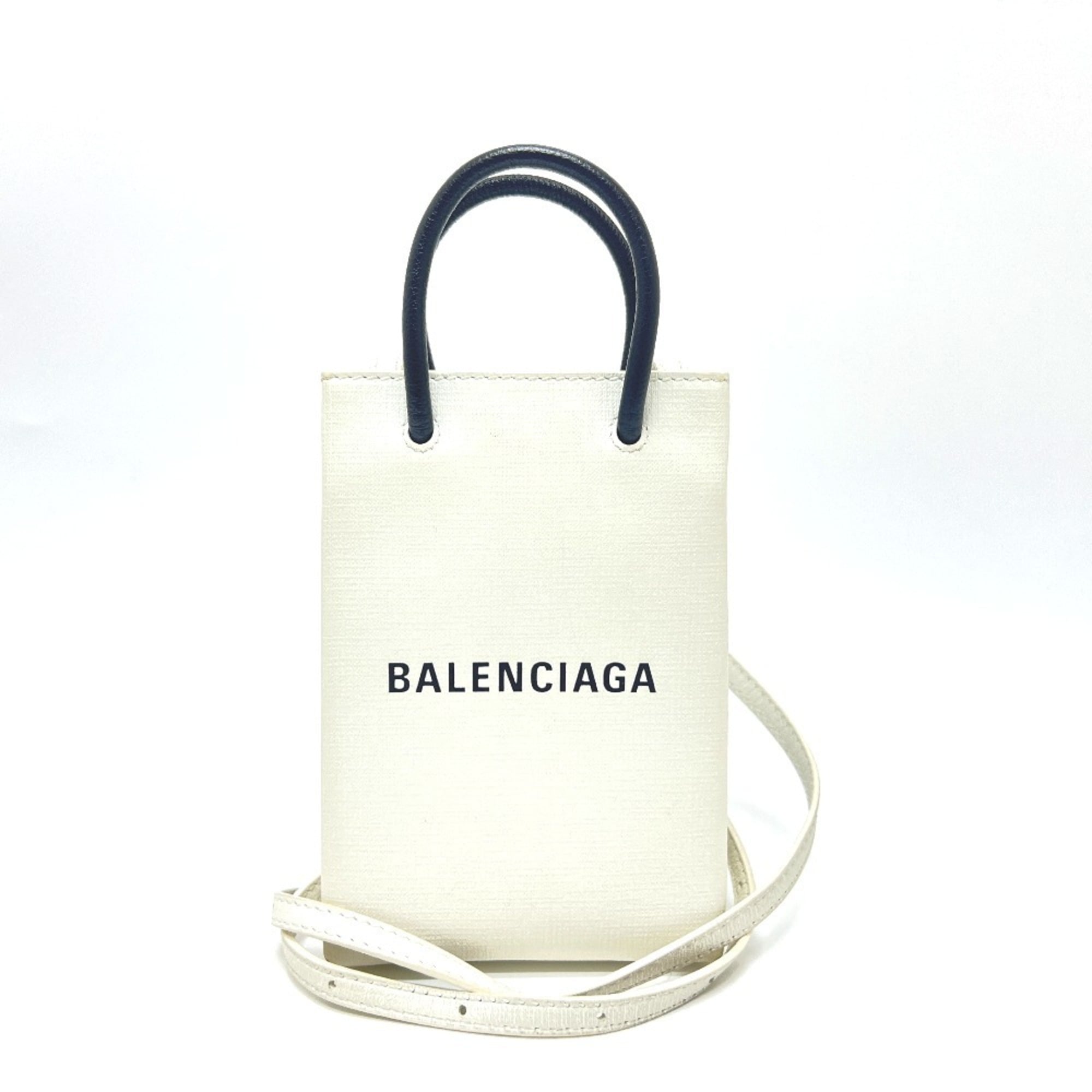 Balenciaga White Leather Tote Bag (Pre-Owned)