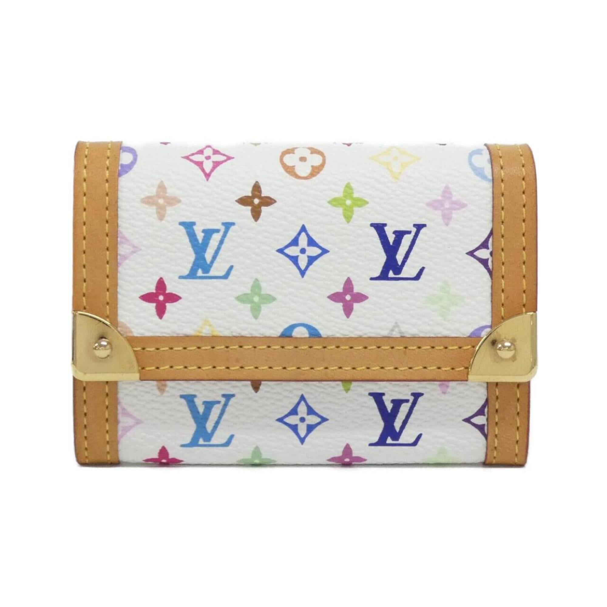 Louis Vuitton Multi-Color White Coated Canvas Coin Purse/Coin Case (Pre-Owned)