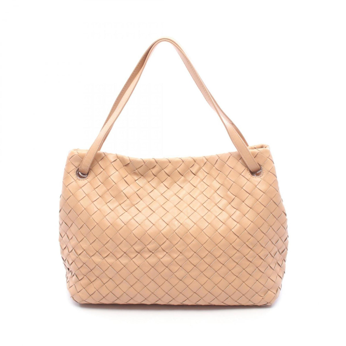 Bottega Veneta Beige Leather Handbag Tote Bag (Pre-Owned)