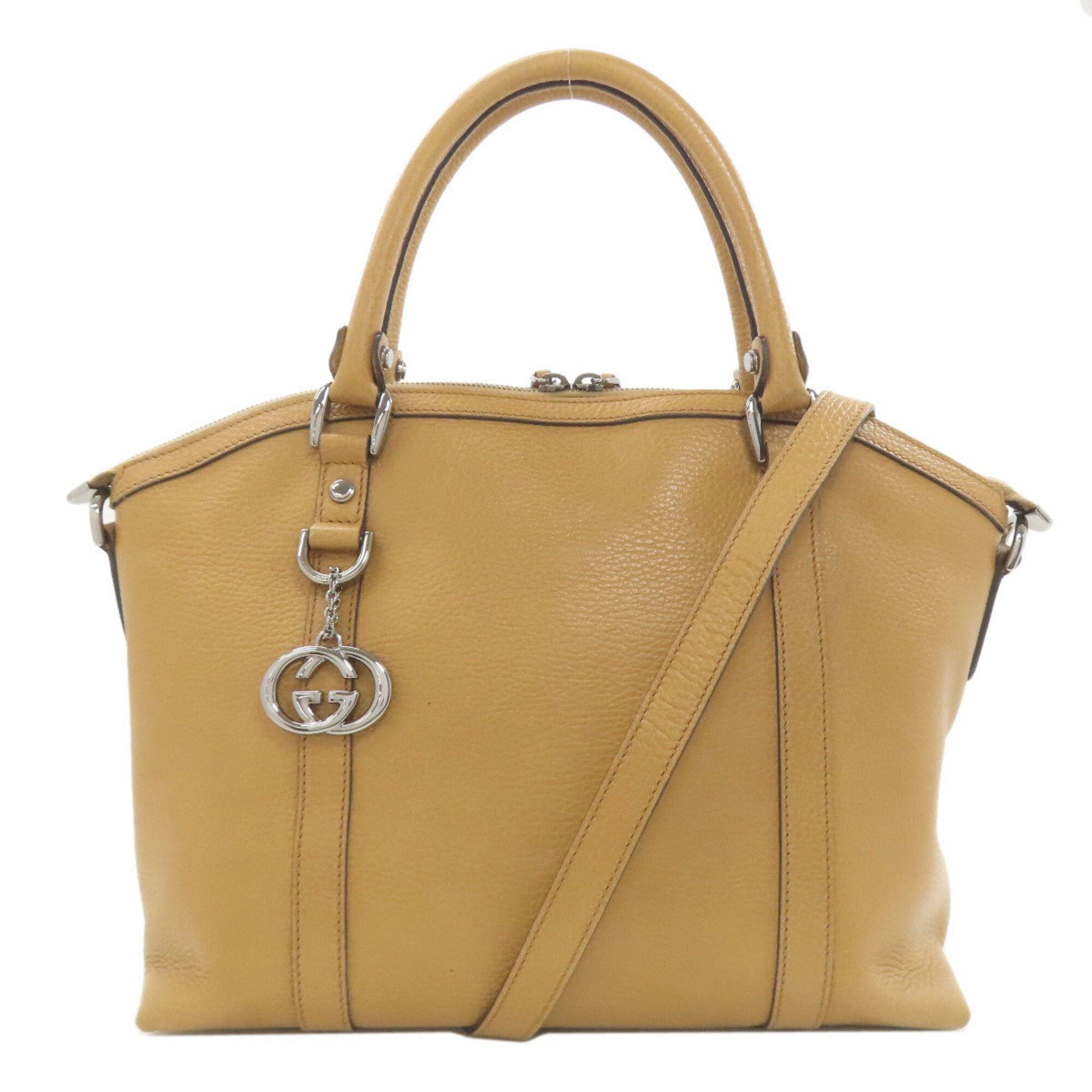 Gucci Beige Leather Tote Bag (Pre-Owned)