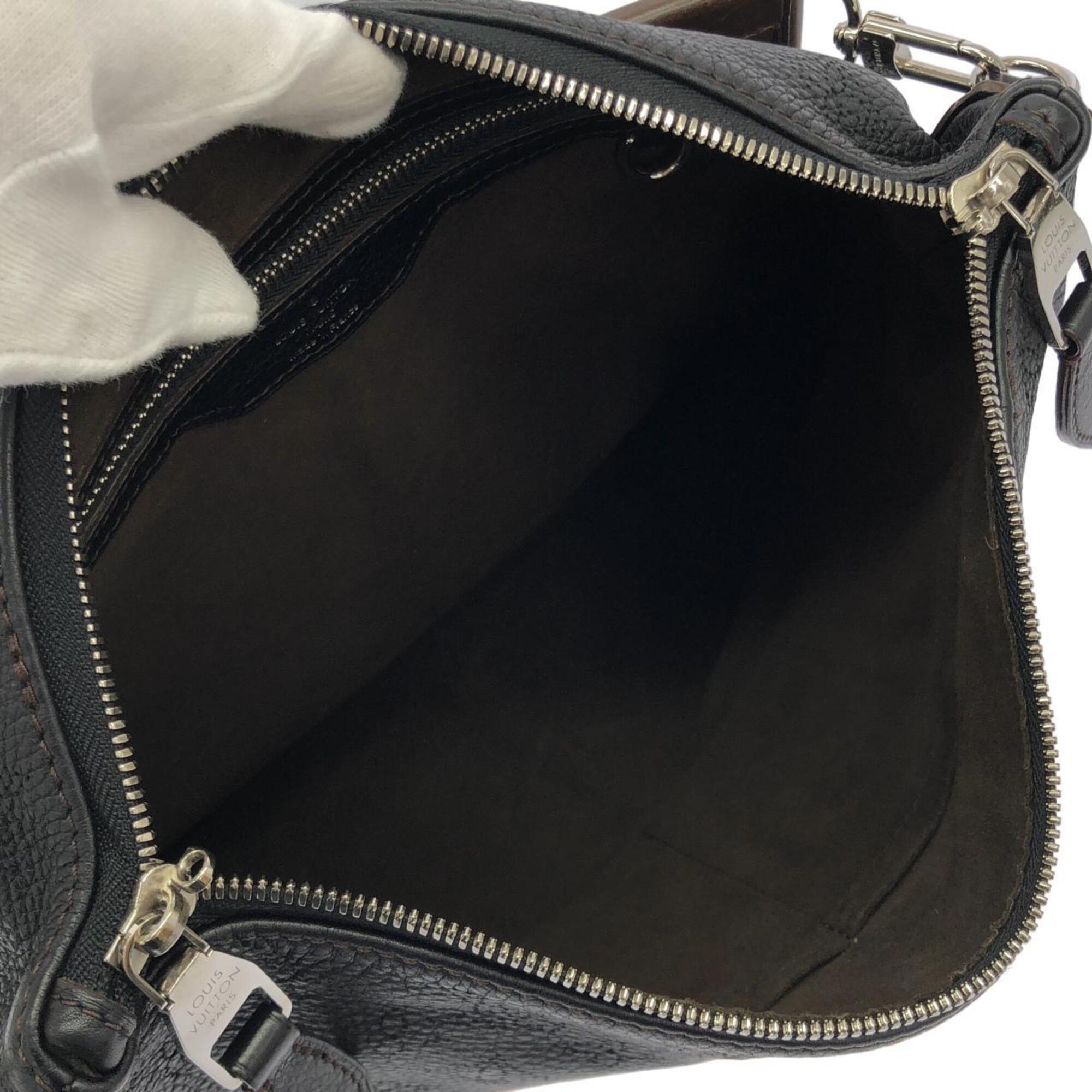 Louis Vuitton Black Leather Shoulder Bag (Pre-Owned)