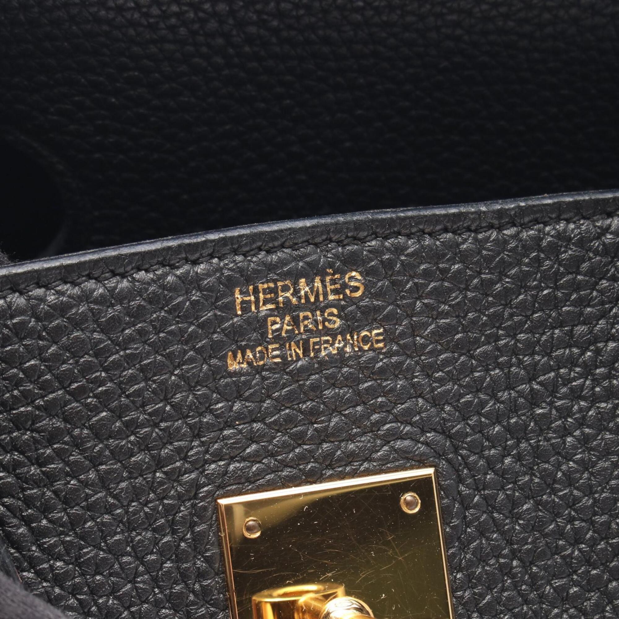 Hermes Black Togo Leather Handbag (Pre-Owned)