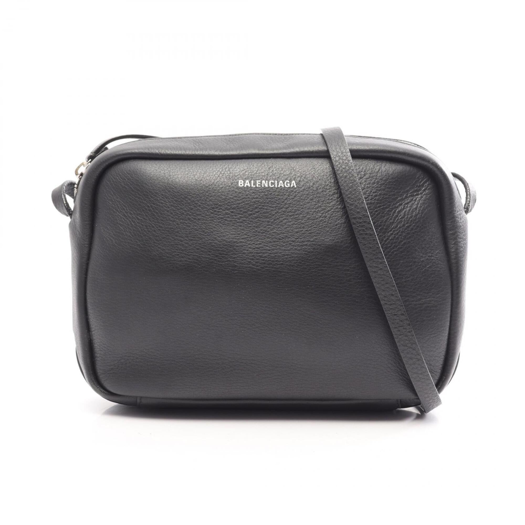 Balenciaga Black Leather Handbag Shoulder Bag (Pre-Owned)