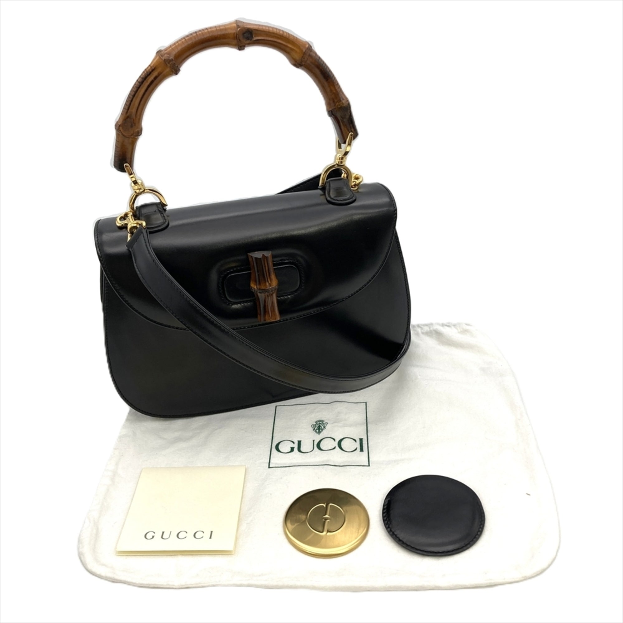 Gucci Black Leather Handbag (Pre-Owned)