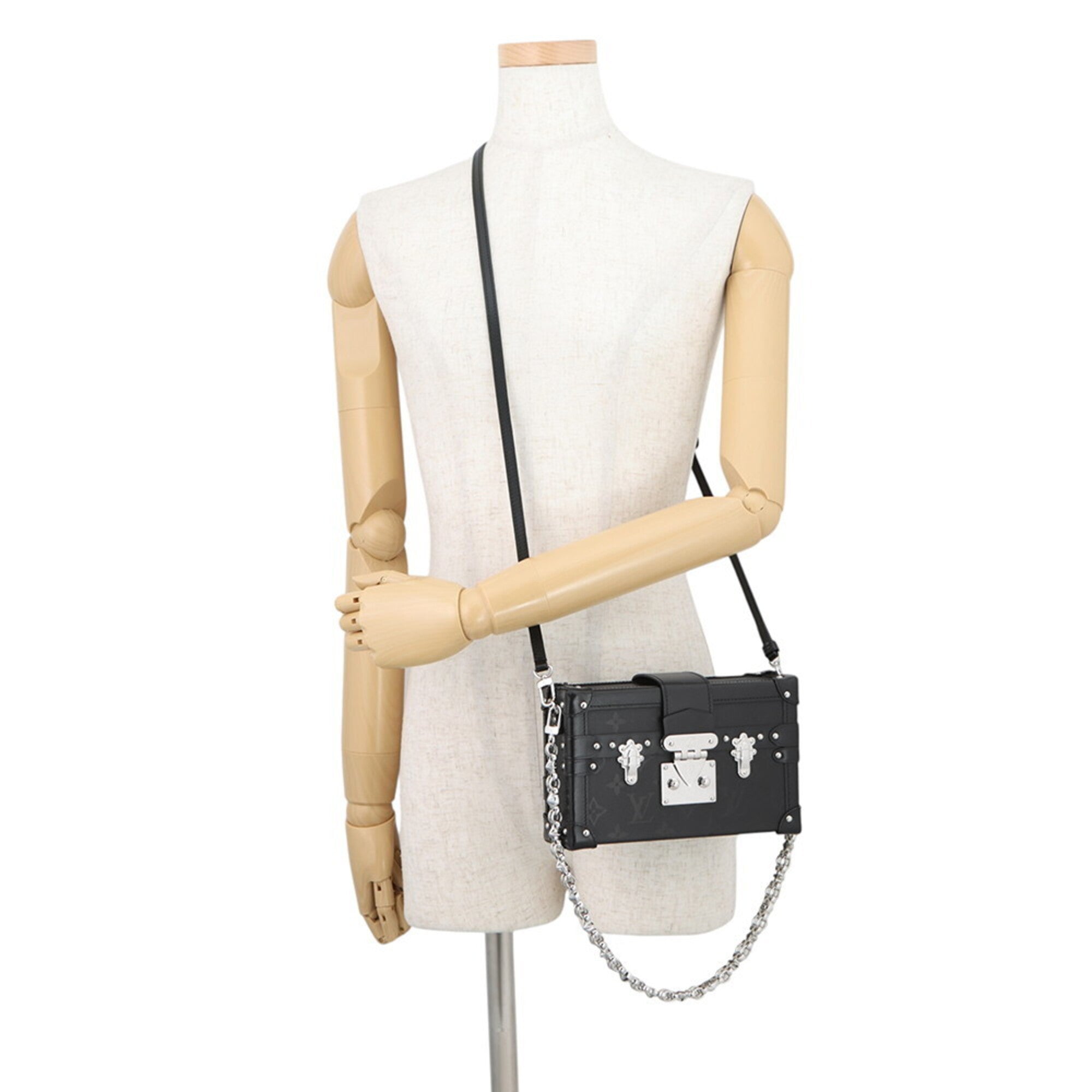Louis Vuitton Monogram Noir Monogram Clutch Bag Handbag Shoulder Bag (Pre-Owned)