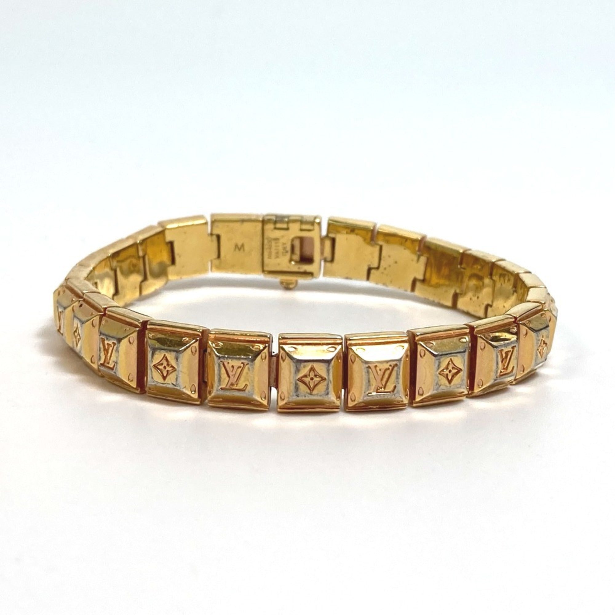 Louis Vuitton Gold Metal Tennis Bracelet (Pre-Owned)