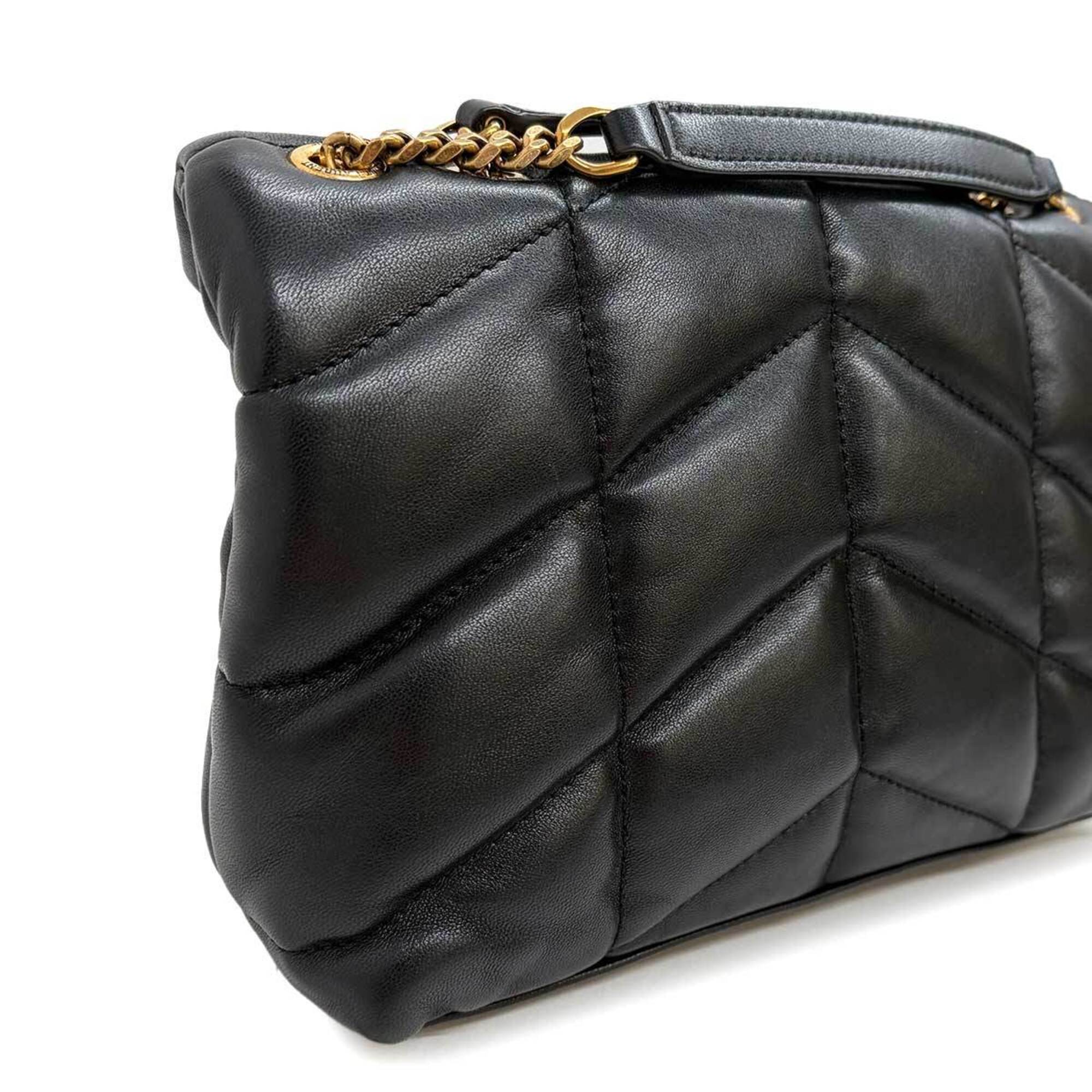 Saint Laurent Black Leather Handbag Shoulder Bag (Pre-Owned)