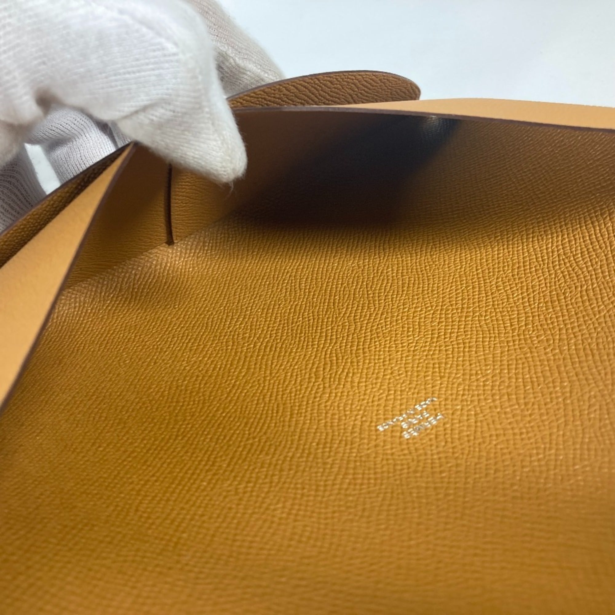 Hermes Brown Pink Epsom Leather Clutch Bag (Pre-Owned)