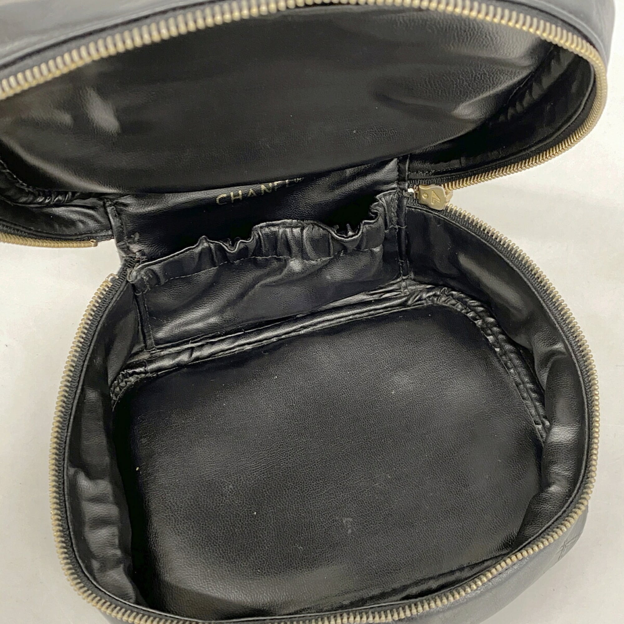 Chanel Black Leather Vanity Bag (Pre-Owned)