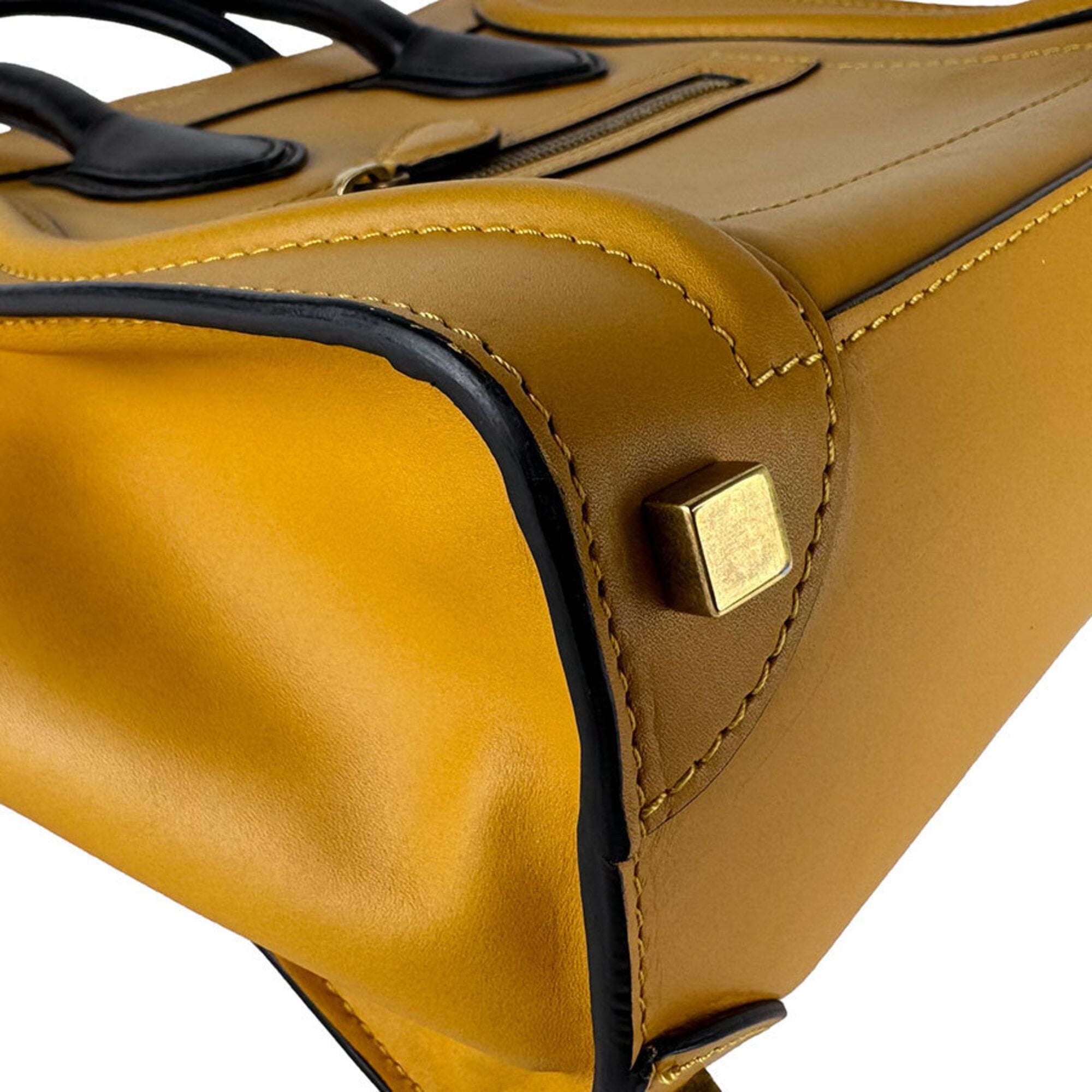 Celine Black Yellow Leather Handbag (Pre-Owned)