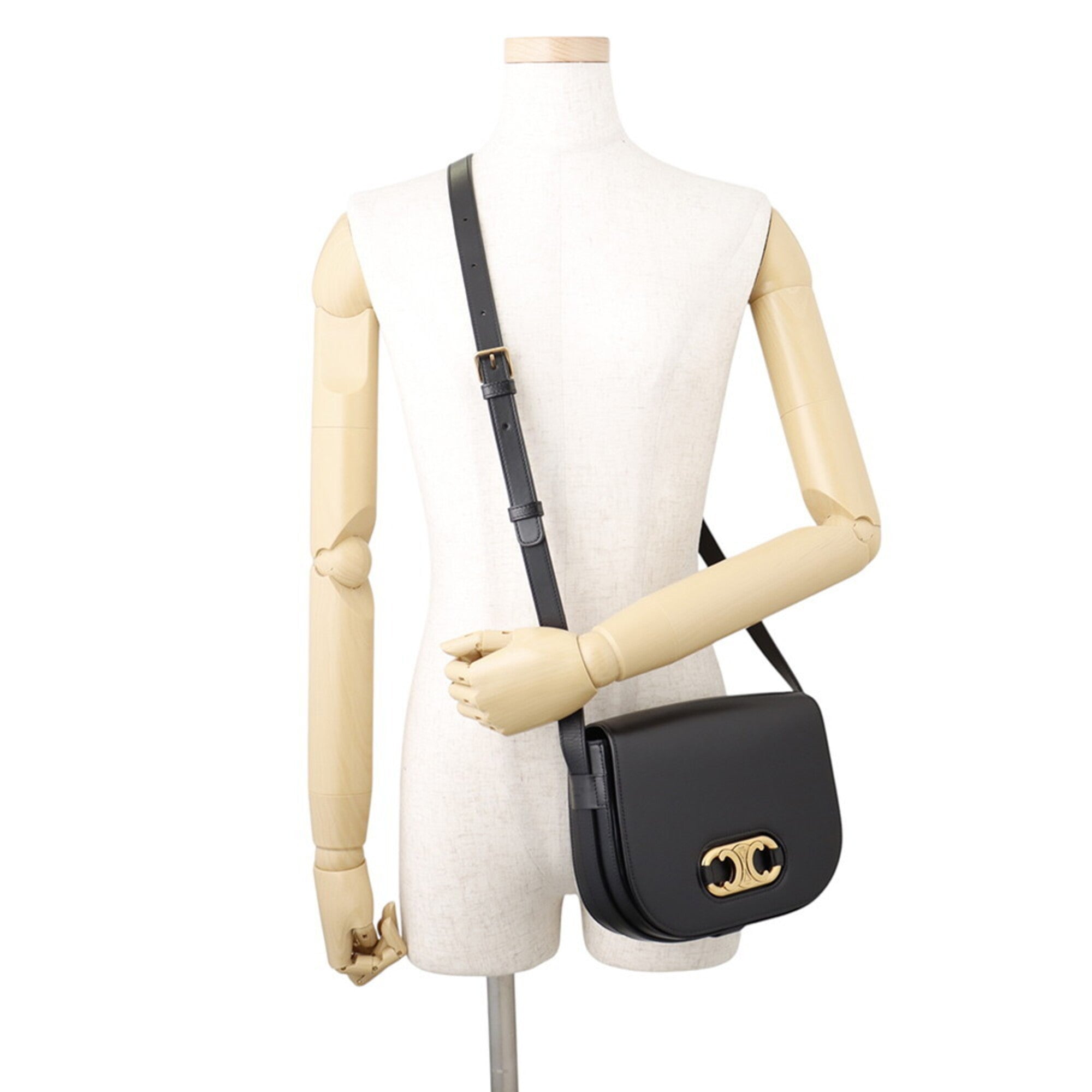 Celine Black Leather Handbag Shoulder Bag (Pre-Owned)