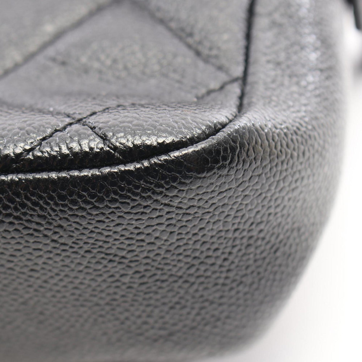 Chanel 2.55 Black Grained Calfskin Backpack Handbag (Pre-Owned)