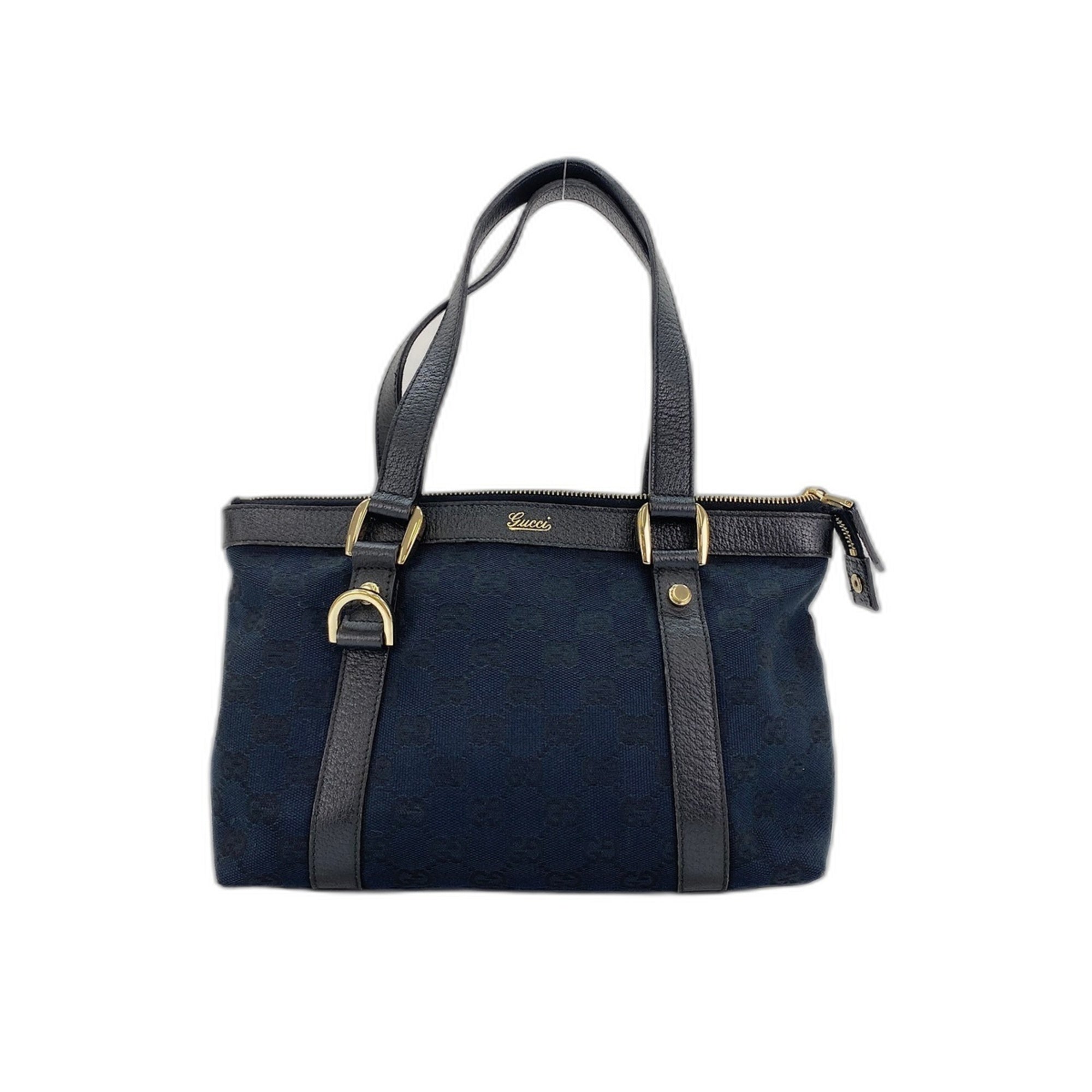 Gucci Clear Navy Gg Canvas Handbag (Pre-Owned)