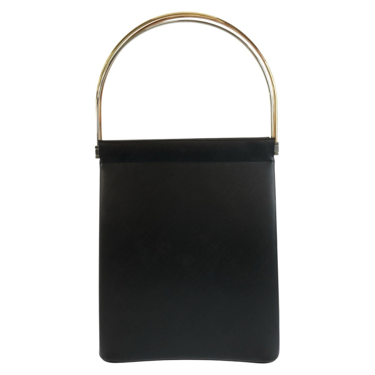 Cartier Black Leather Handbag Vanity Bag (Pre-Owned)