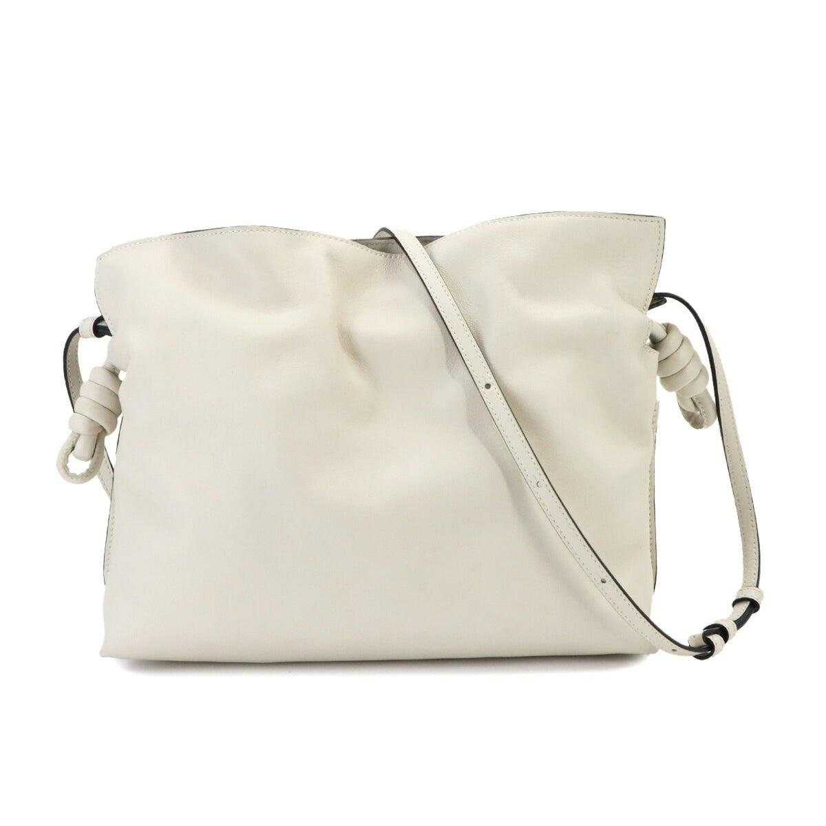 Loewe White Leather Handbag Shoulder Bag (Pre-Owned)