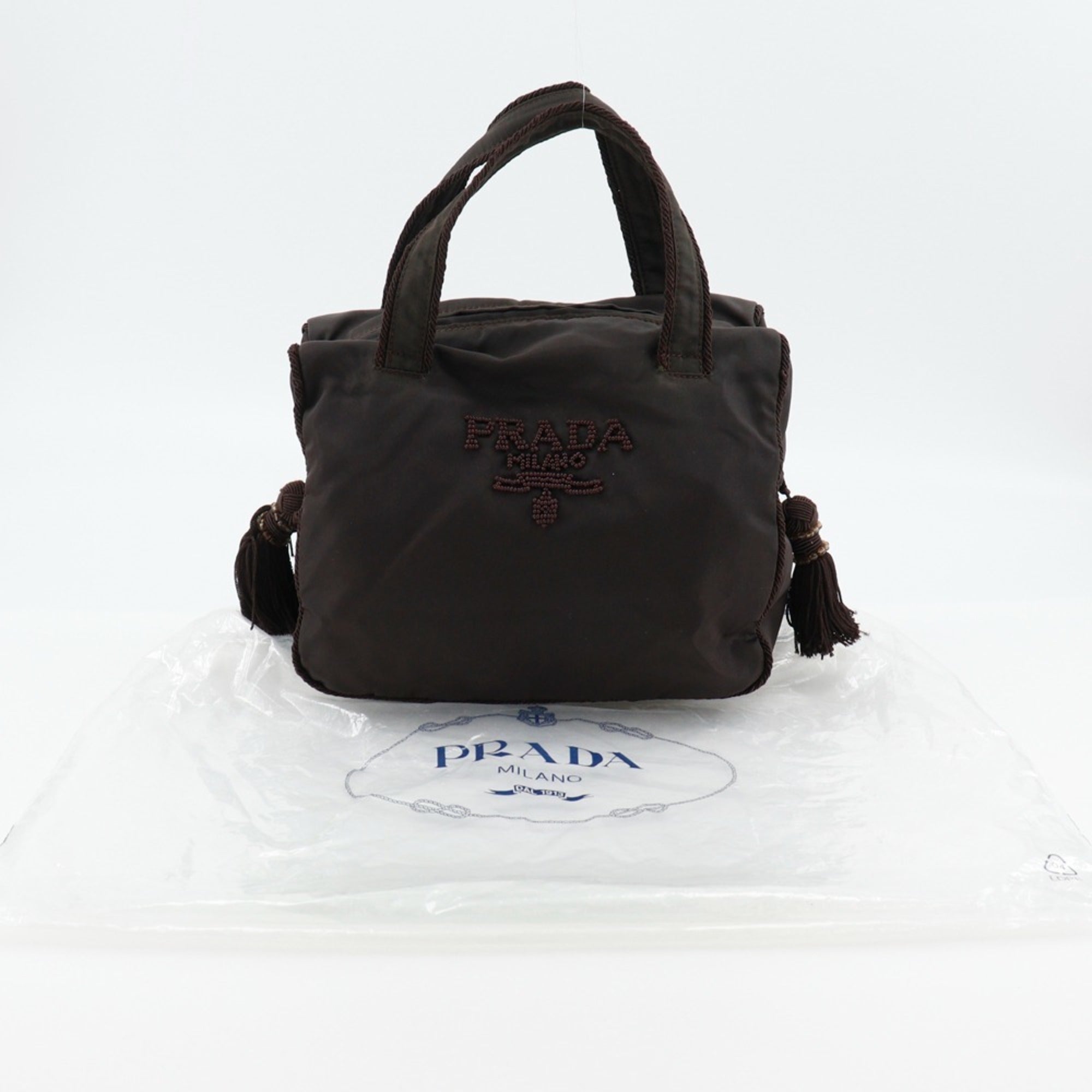 Prada Brown Nylon Handbag (Pre-Owned)