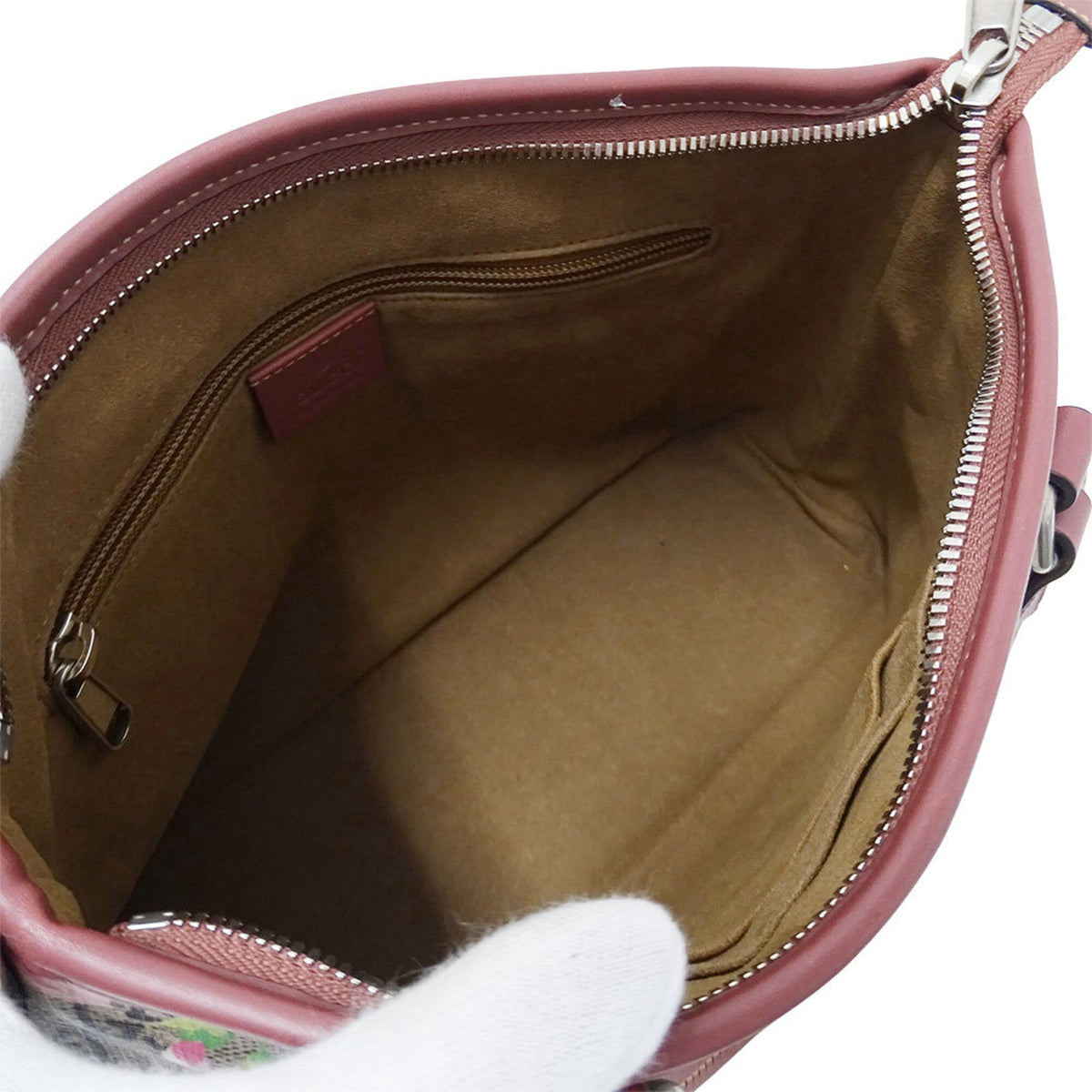 Gucci Beige Red Color Gg Supreme Handbag Shoulder Bag (Pre-Owned)