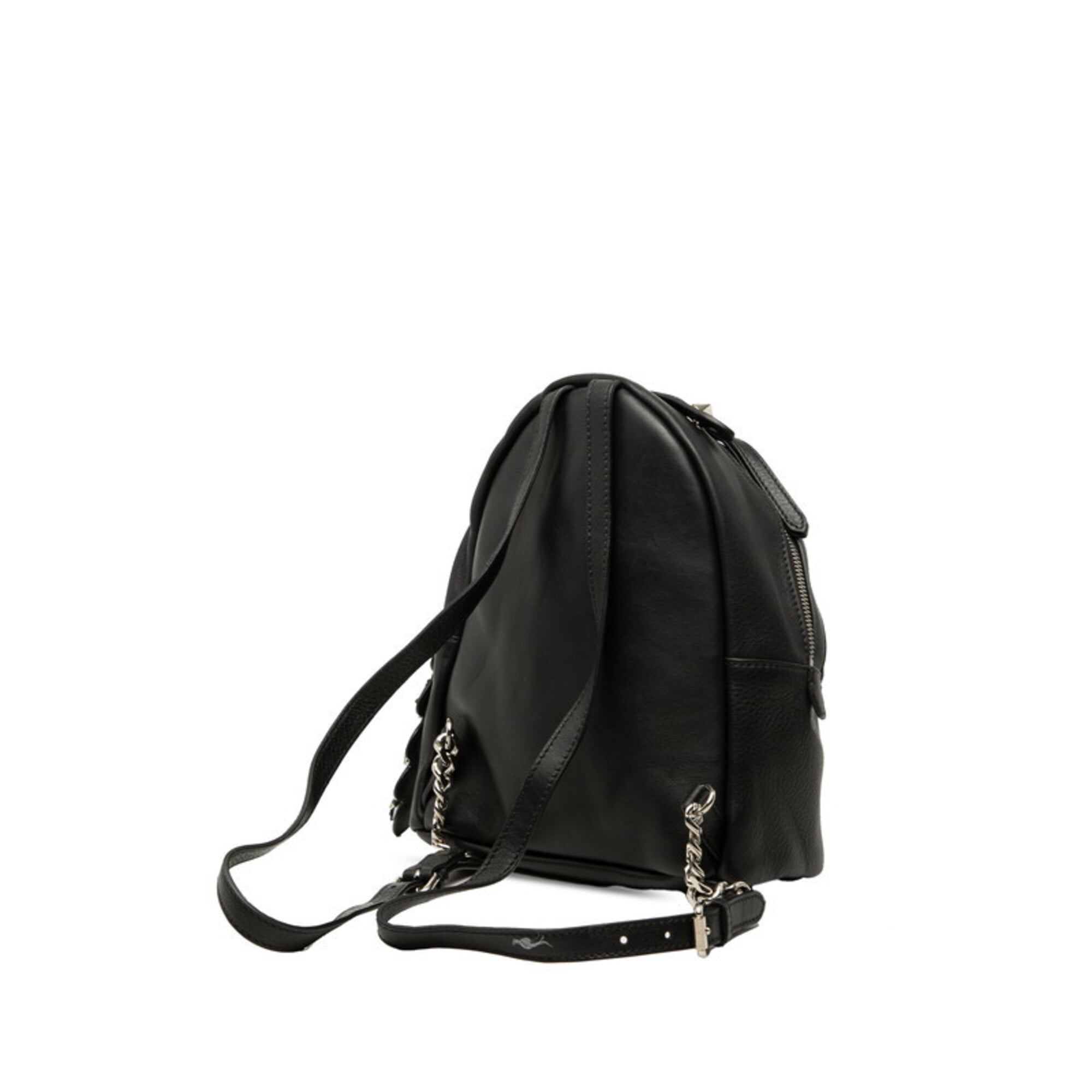 Fendi Black Leather Backpack (Pre-Owned)