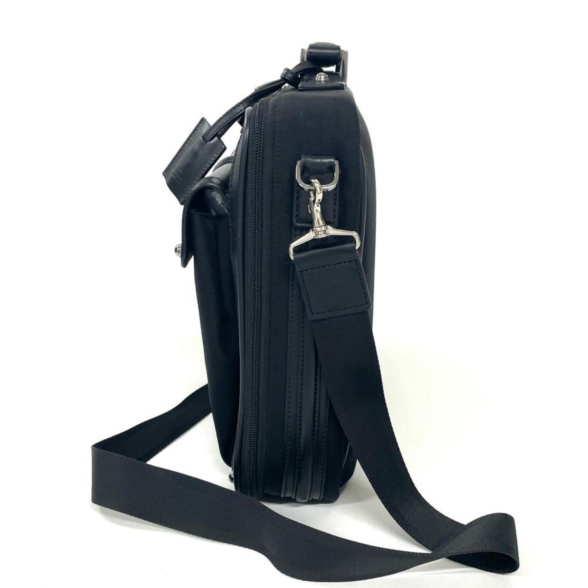 Gucci Black Nylon Leather Briefcase (Pre-Owned)