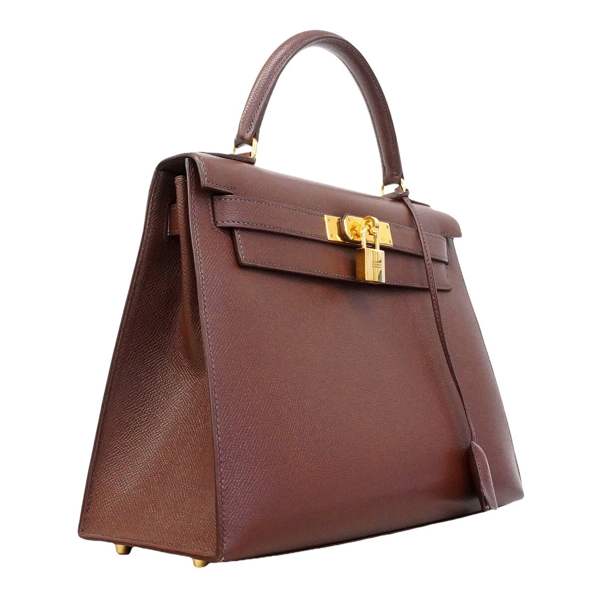 Hermes Brown Courchevel Leather Handbag (Pre-Owned)
