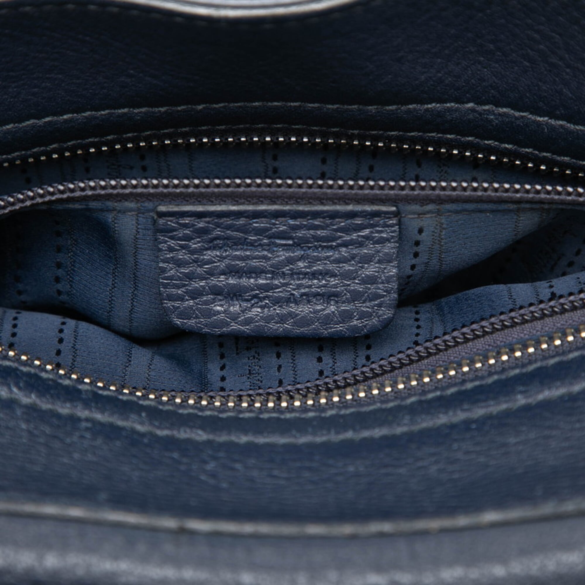 Salvatore Ferragamo Blue Leather Handbag Shoulder Bag (Pre-Owned)