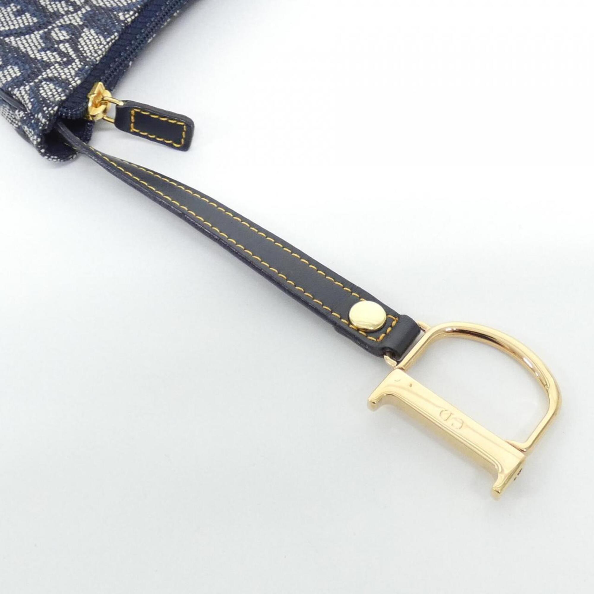 Christian Dior Blue Canvas Coin Purse/Coin Case (Pre-Owned)