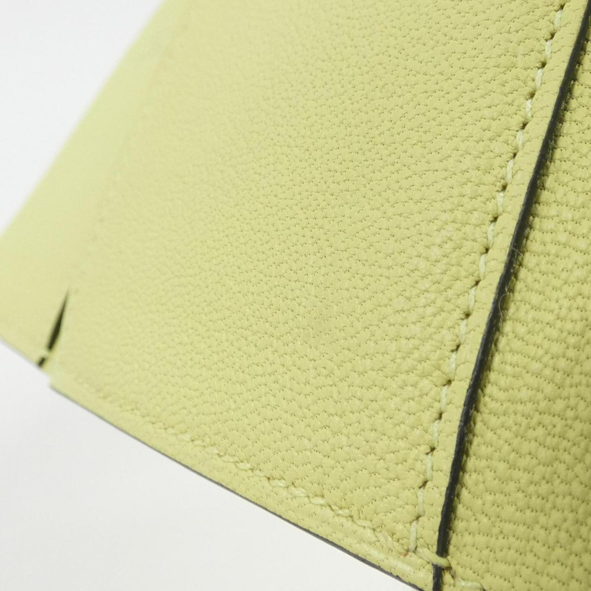 Hermes Jaune Chevre Leather Wallet (Bi-Fold) (Pre-Owned)