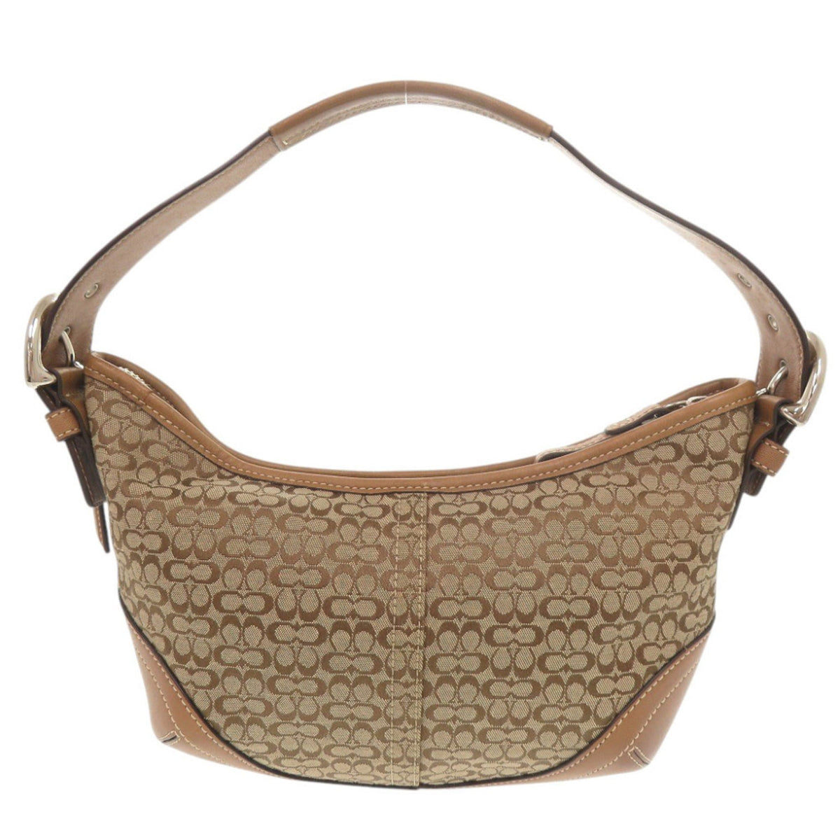 Coach Brown Canvas Leather Shoulder Bag (Pre-Owned)