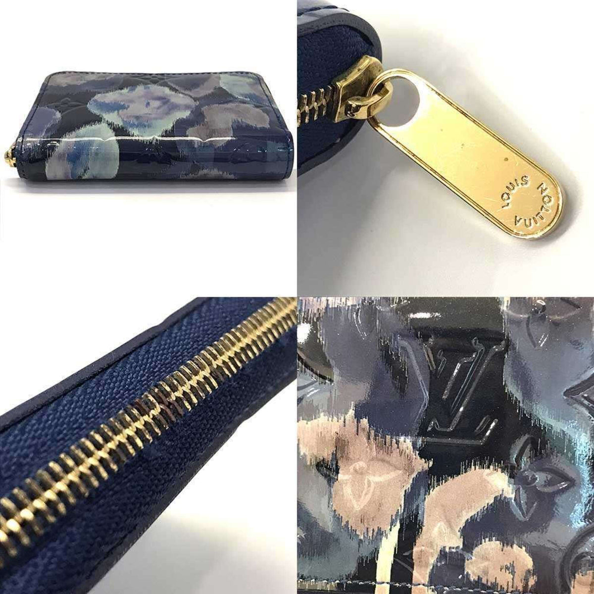 Louis Vuitton Vernis Grand Blue Vernis Coin Purse/Coin Case (Pre-Owned)