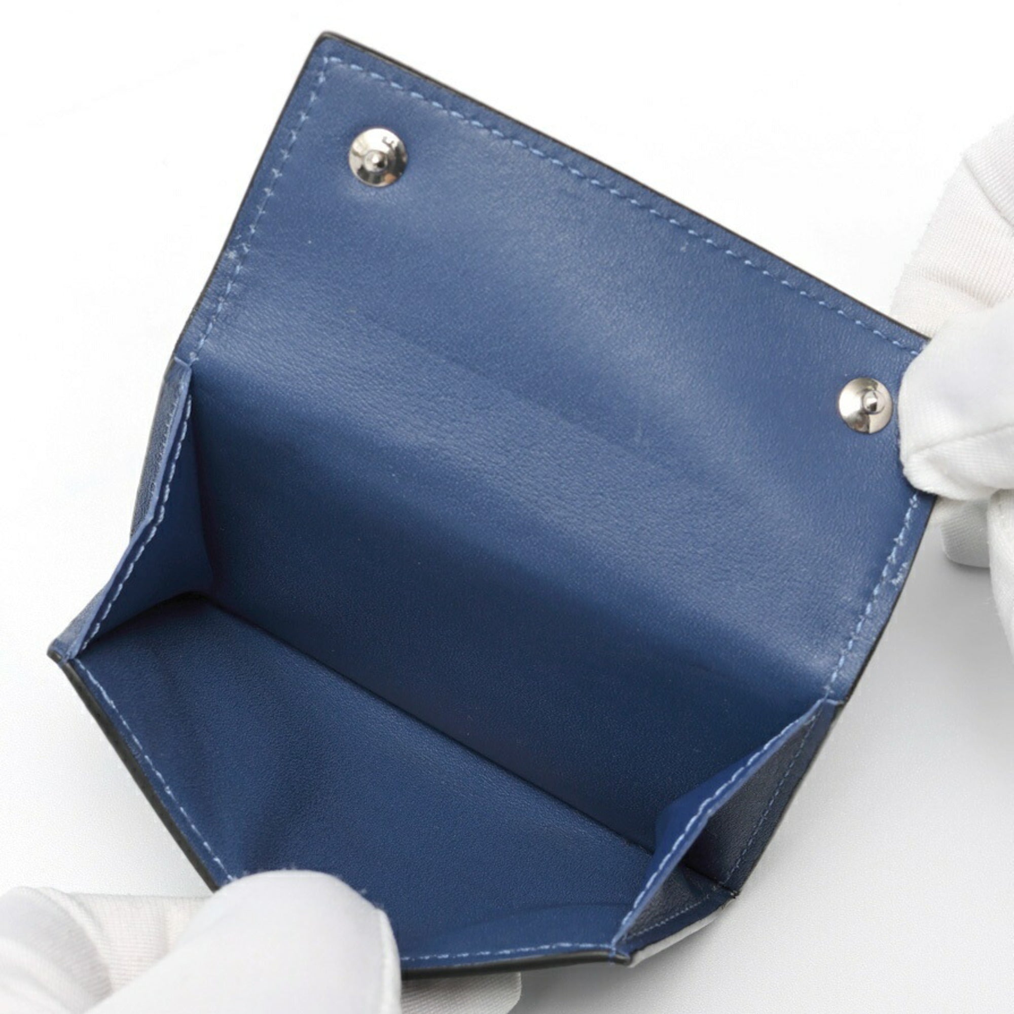 Louis Vuitton Blue Taigarama Wallet (Tri-Fold) (Pre-Owned)