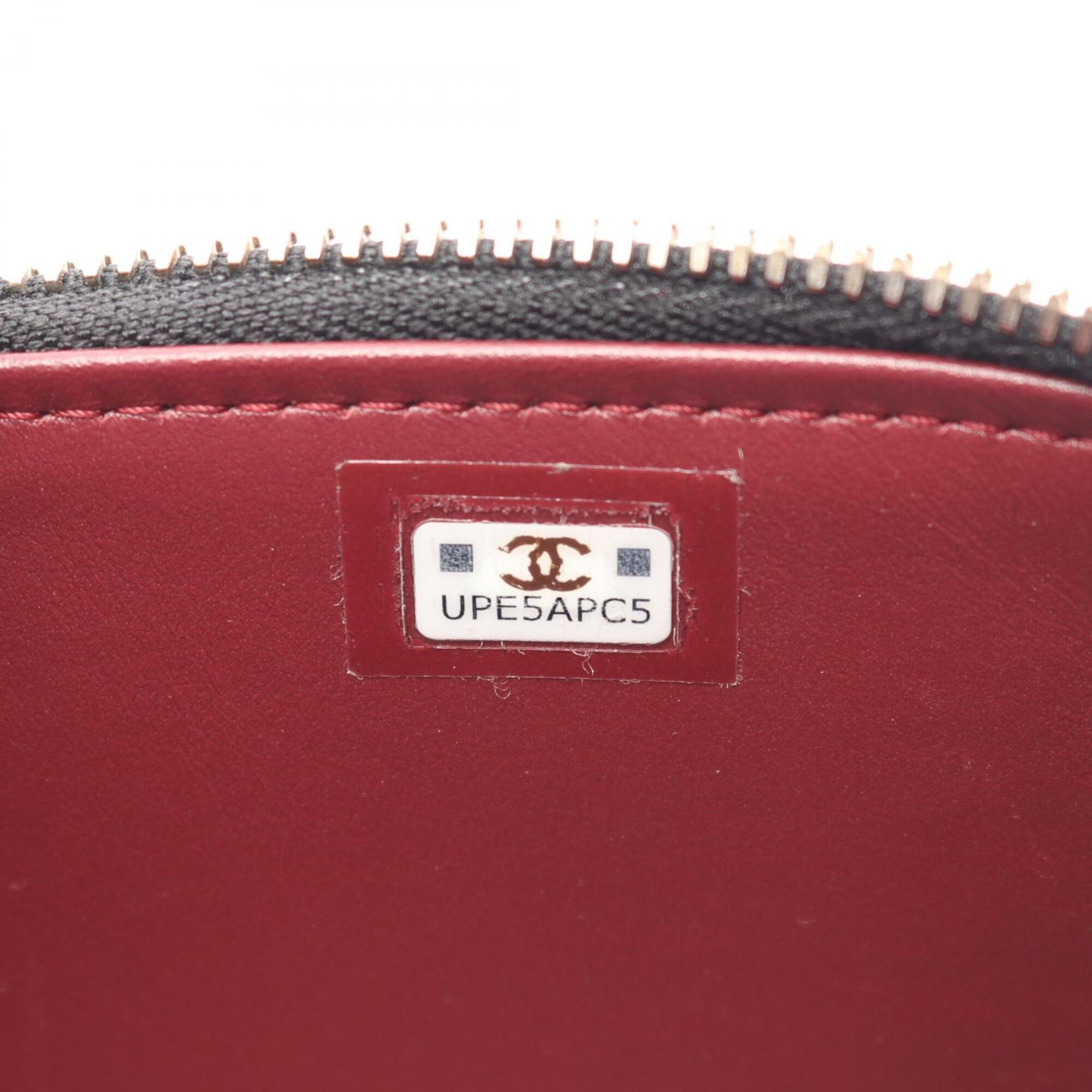 Chanel Black Leather Handbag Shoulder Bag Vanity Bag (Pre-Owned)