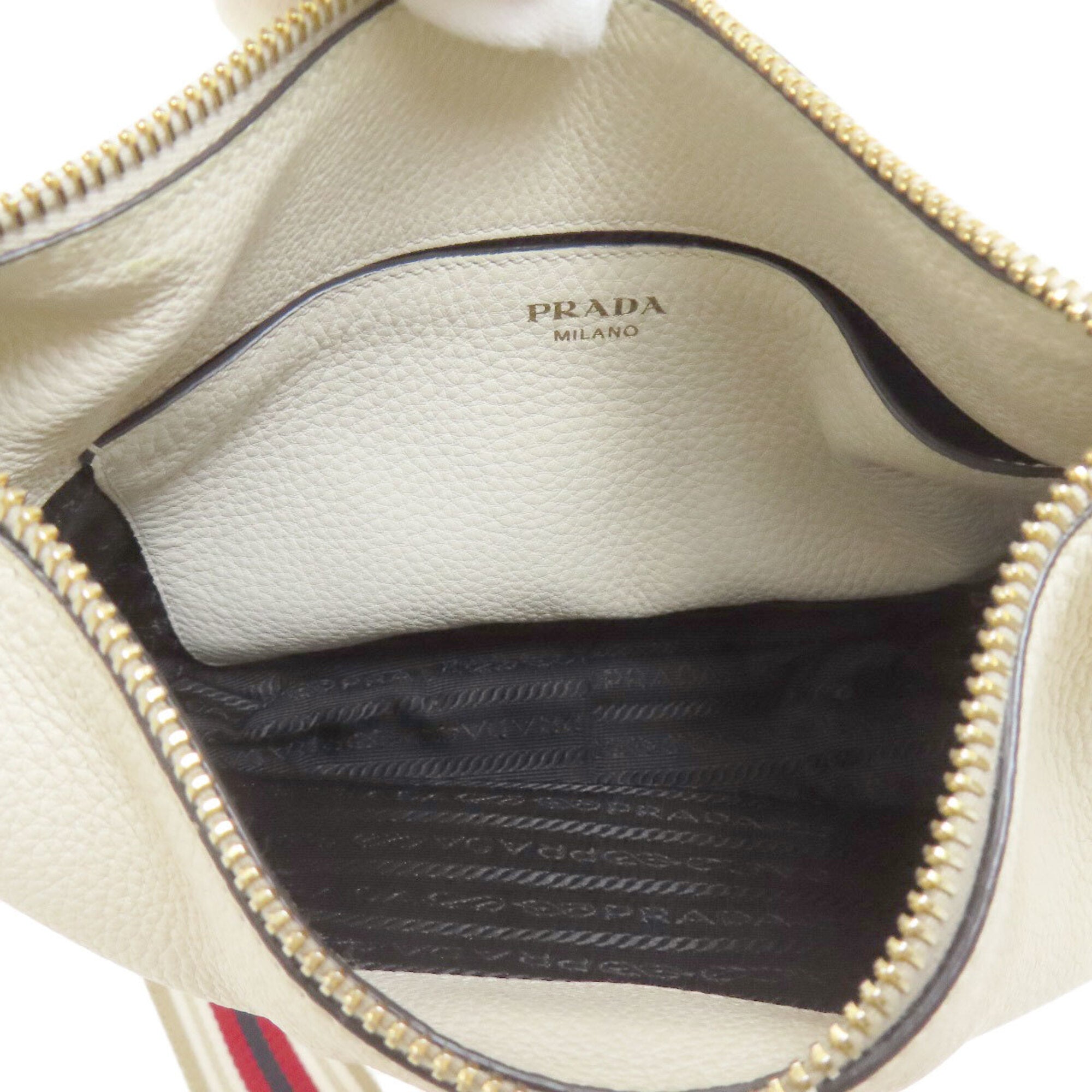Prada White Leather Shoulder Bag (Pre-Owned)